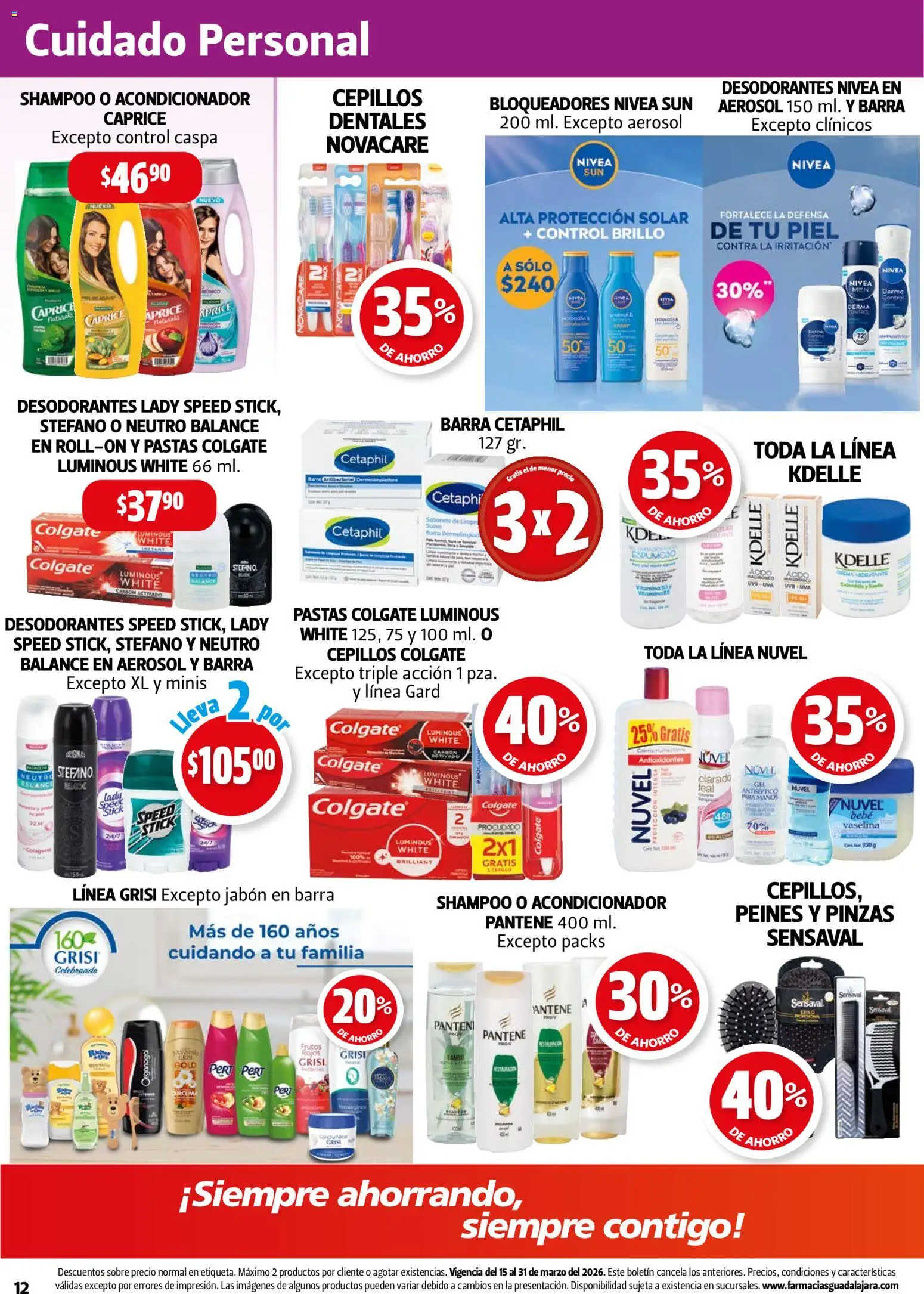 Nuevas ofertas de Farmacia Guadalajara válidas en toda la República Mexicana desde el 15.03.2026. ¡Encuentra las mejores ofertas en Farmacia Guadalajara catálogo! | Página: 12 | Productos: Brillo, Cúrcuma, Acondicionador, Sobre