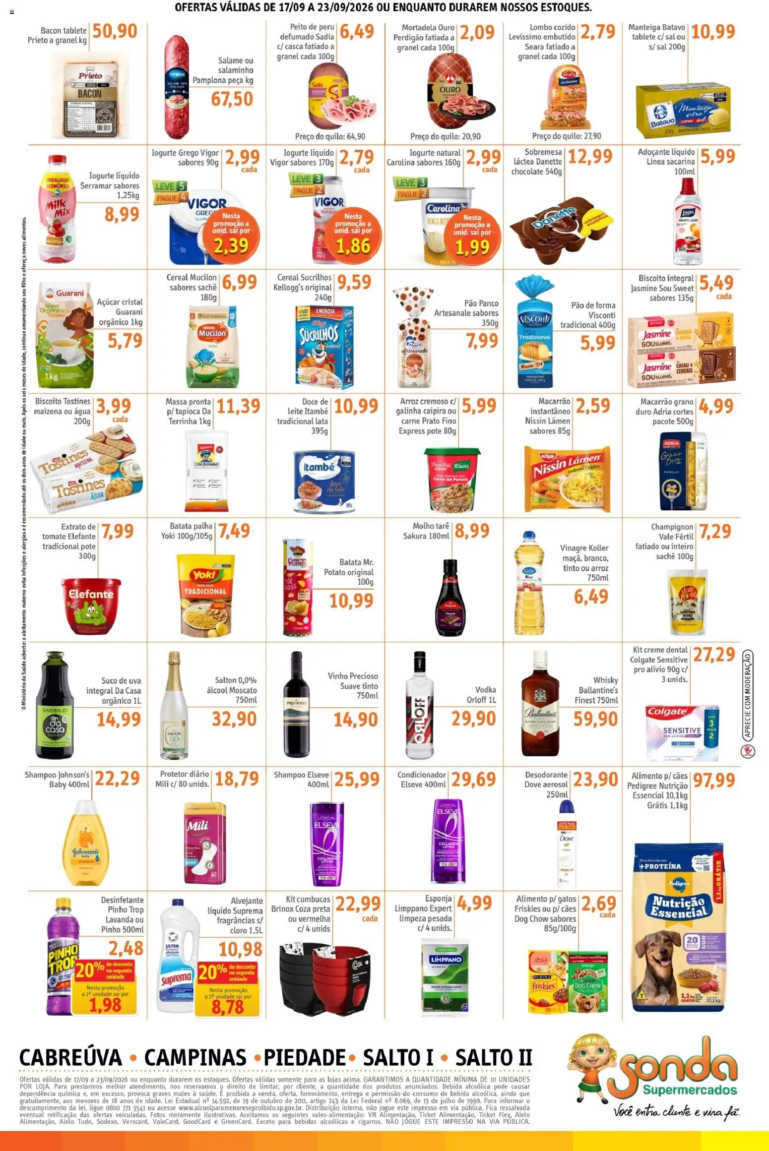 Sonda Folheto - válido de 17/09/2026 | Página: 2 | Produtos: Biscoito, Adoçante, Uva, Suco