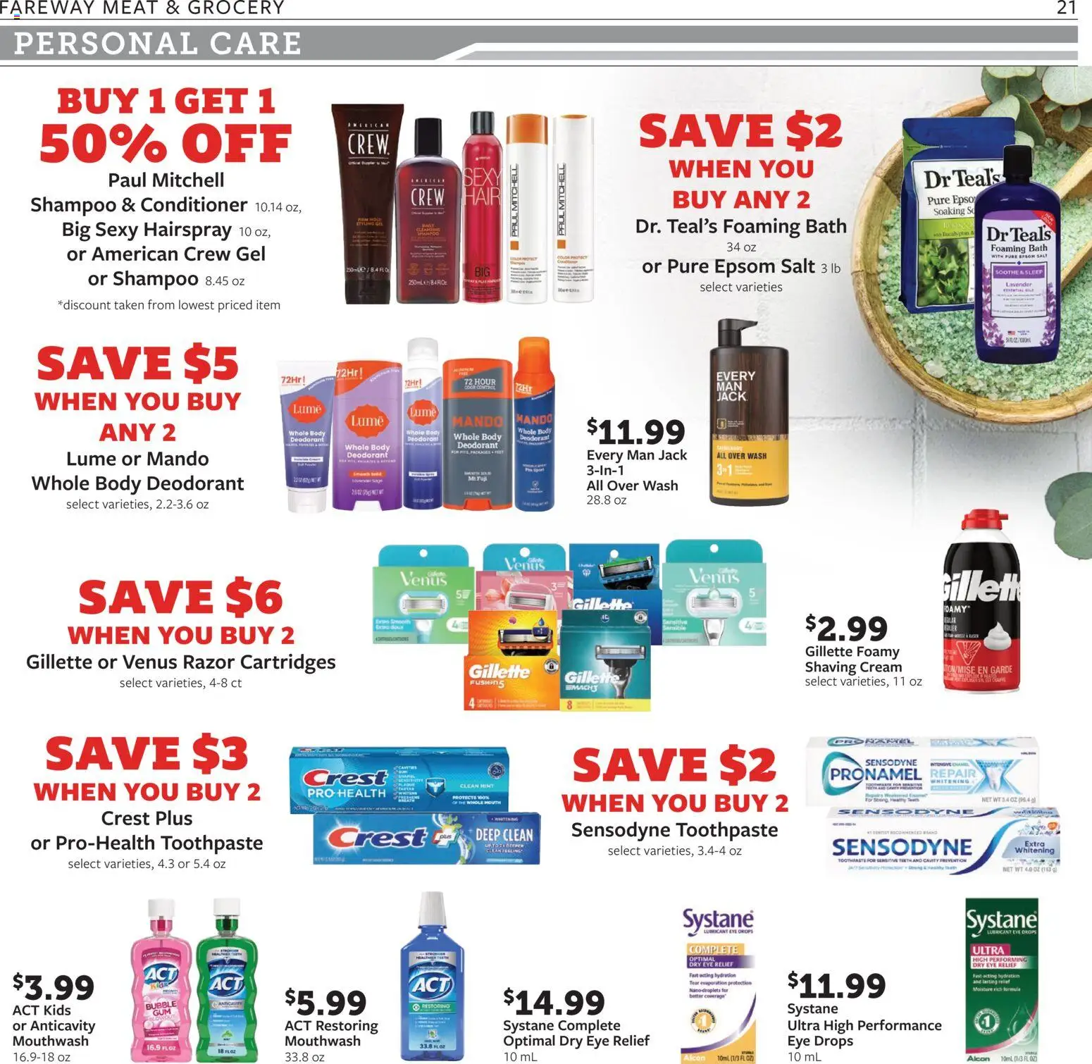 Fareway Weekly Ad - valid from 09/28/2026 | Page: 21 | Products: Bath, Meat, Shampoo, Toothpaste