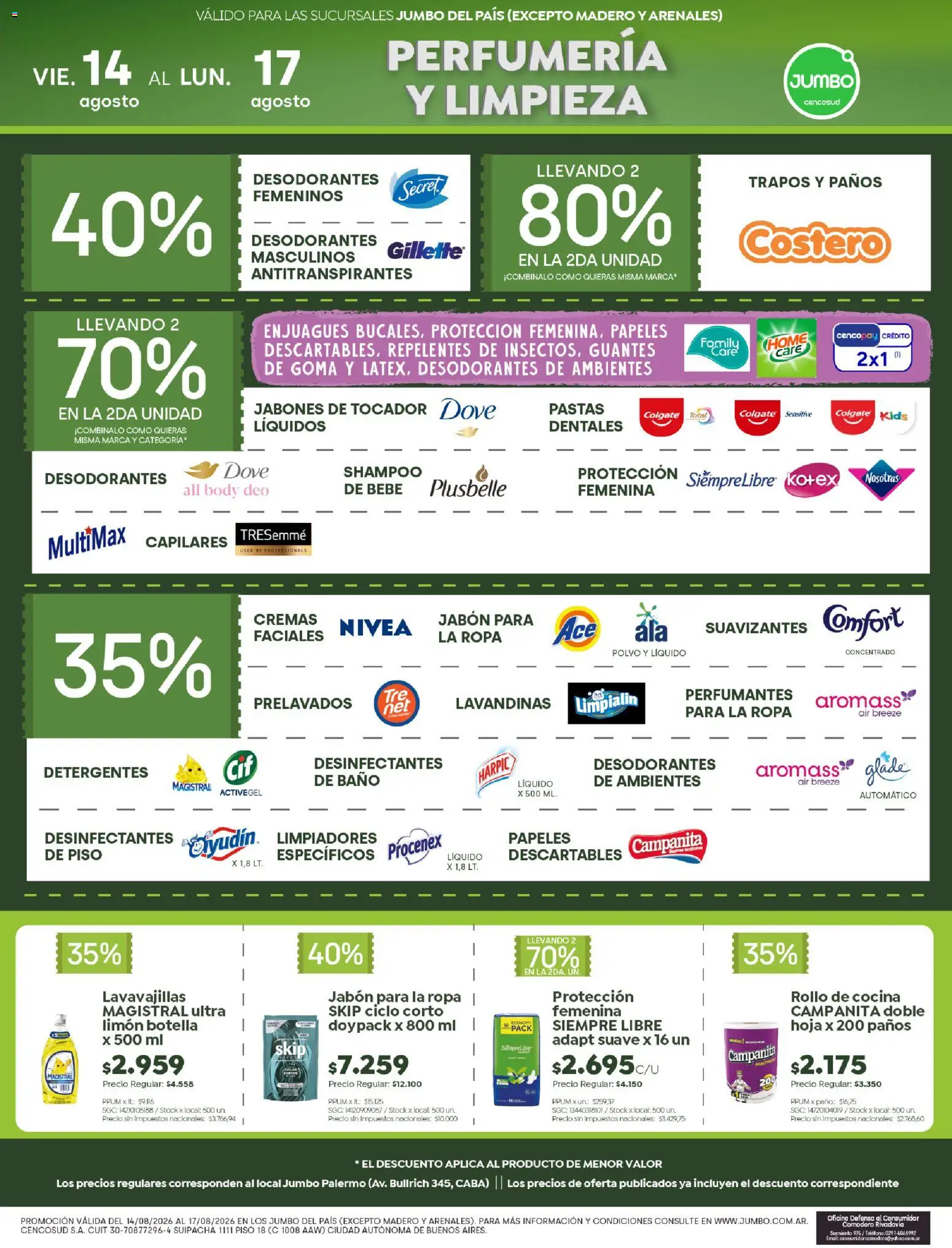 Jumbo - Ofertas │ válido desde el 13/08/2026 | Página: 6 | Productos: Cocina, Jabón, Limón, Ropa