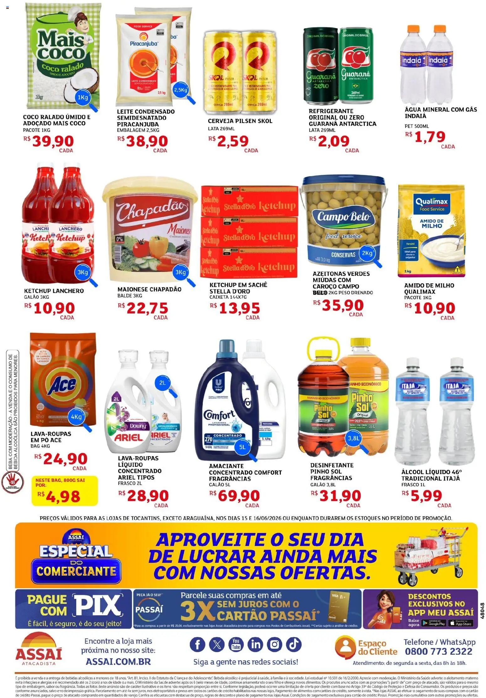Assaí Atacadista Folheto - válido de 15.06.2026 | Página: 2 | Produtos: Pó, Cerveja, Pneus, Leite condensado
