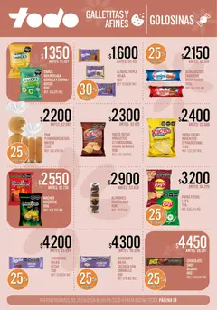 Vista previa Supermercados TODO - Ofertas válido desde el 21.04.2026 | Página: 14 | Productos: Galletitas, Chocolate, Jamón, Golosinas