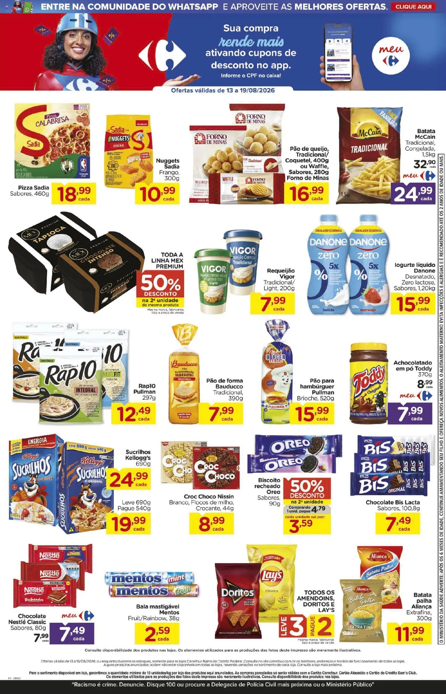 Carrefour Bairro Folheto - válido de 13/08/2026 | Página: 3 | Produtos: Pó, Achocolatado, Aliança, Sal