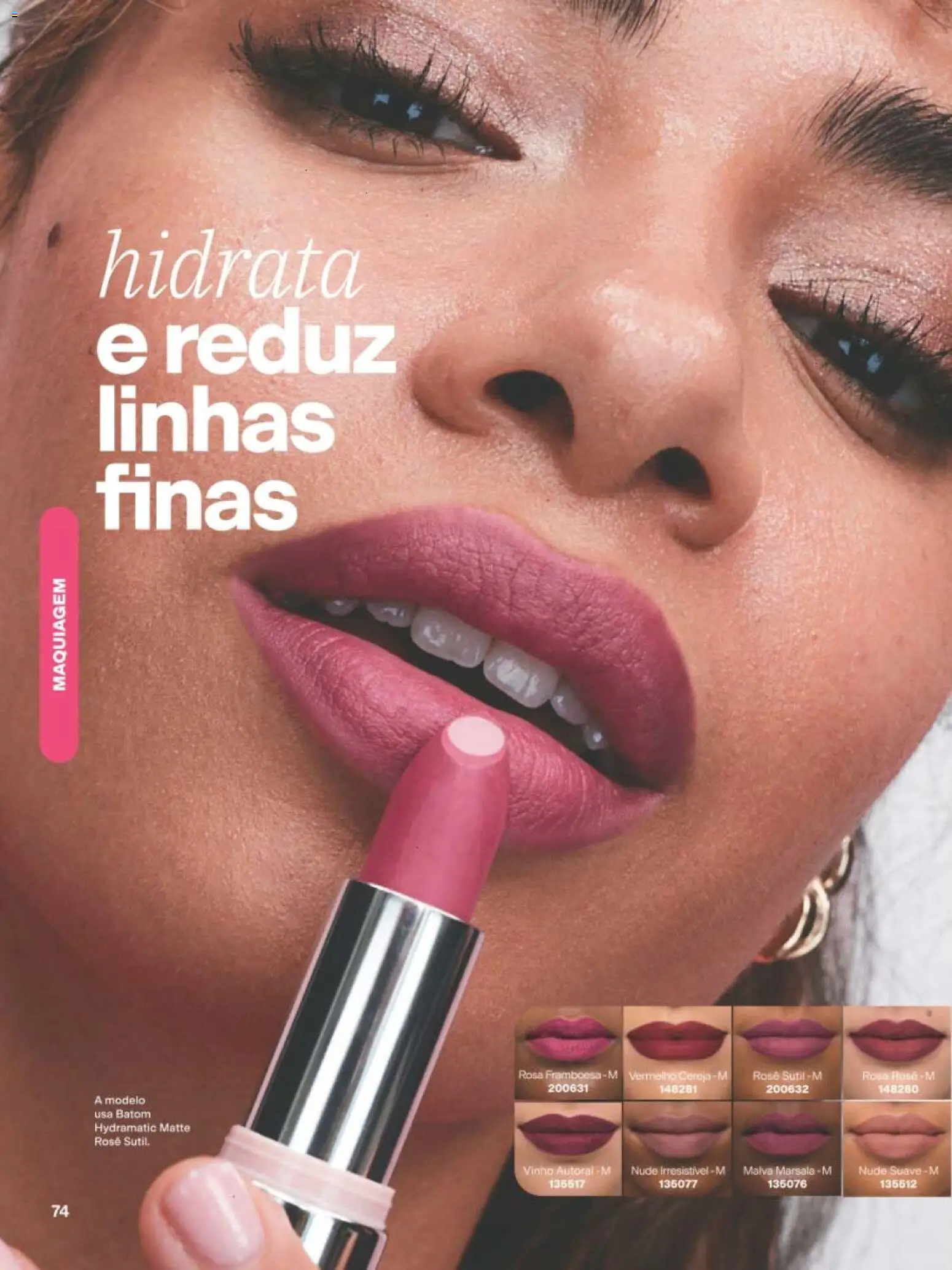 Avon Folheto - válido de 29/06/2026 | Página: 74 | Produtos: Cereja, Maquiagem, Batom, Vinho