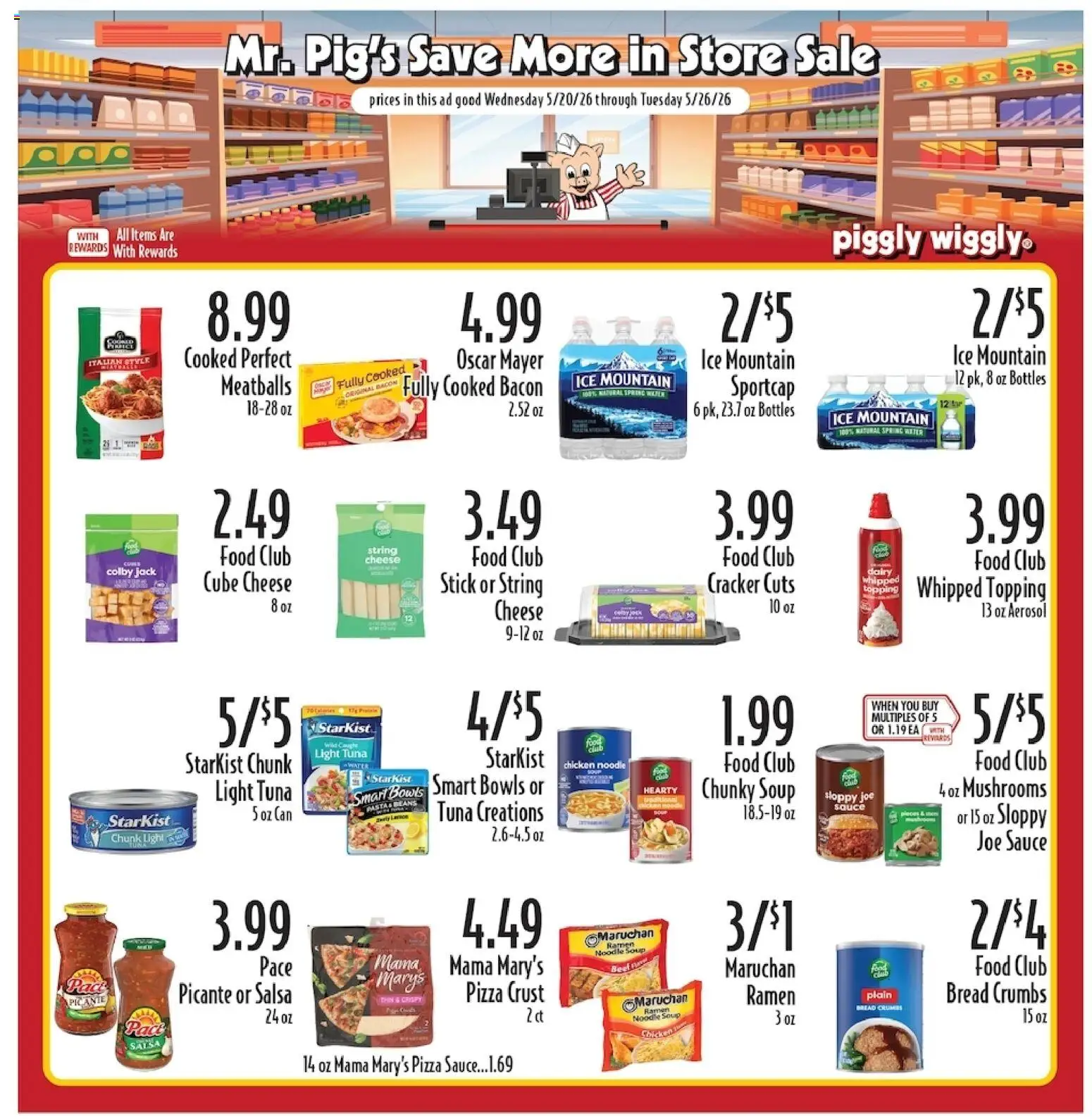 Piggly Wiggly Weekly Ad - valid from 20.05.2026 | Page: 7 | Products: Mushrooms, Beef, Water, Sauce