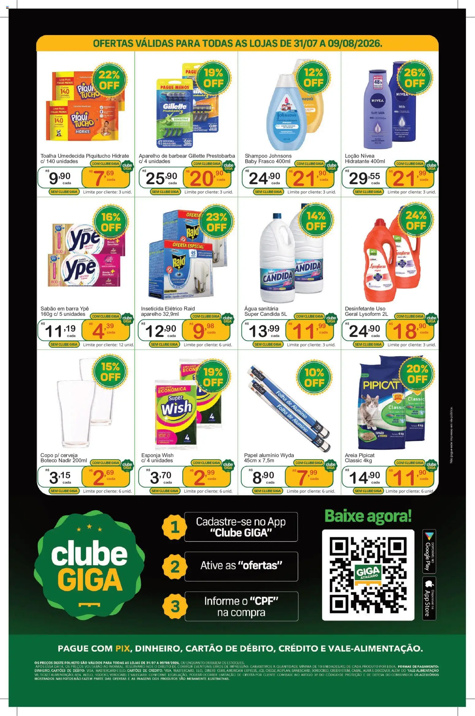 GIGA Atacado Folheto - válido de 31/07/2026 | Página: 4 | Produtos: Shampoo, Sabão em barra, Cerveja, Base
