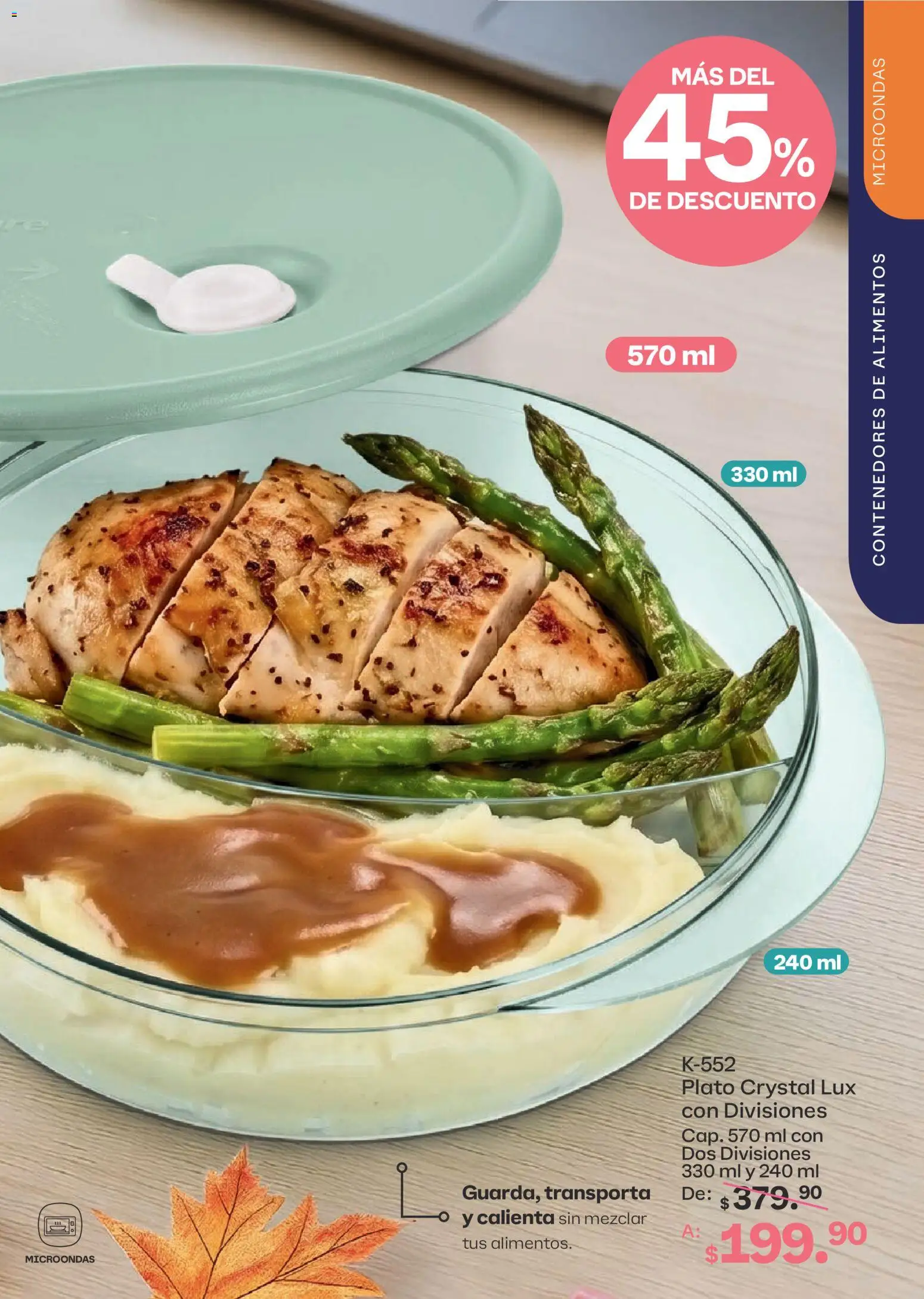 Nuevas ofertas de Tupperware válidas en toda la República Mexicana desde el 07/09/2026. ¡Encuentra las mejores ofertas en Tupperware catálogo! | Página: 61 | Productos: Alimentos, Microondas