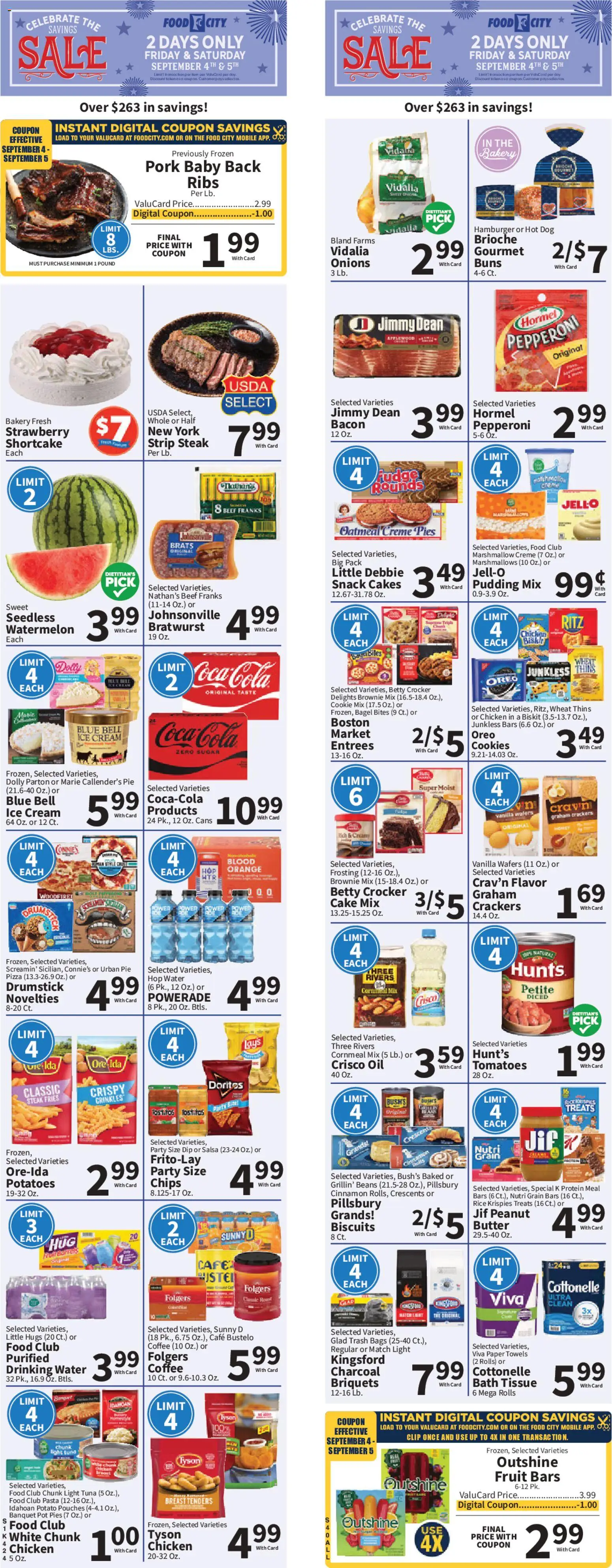 Food City Weekly Ad - valid from 09/02/2026 | Page: 1 | Products: Water, Fruit, Ice, Steak