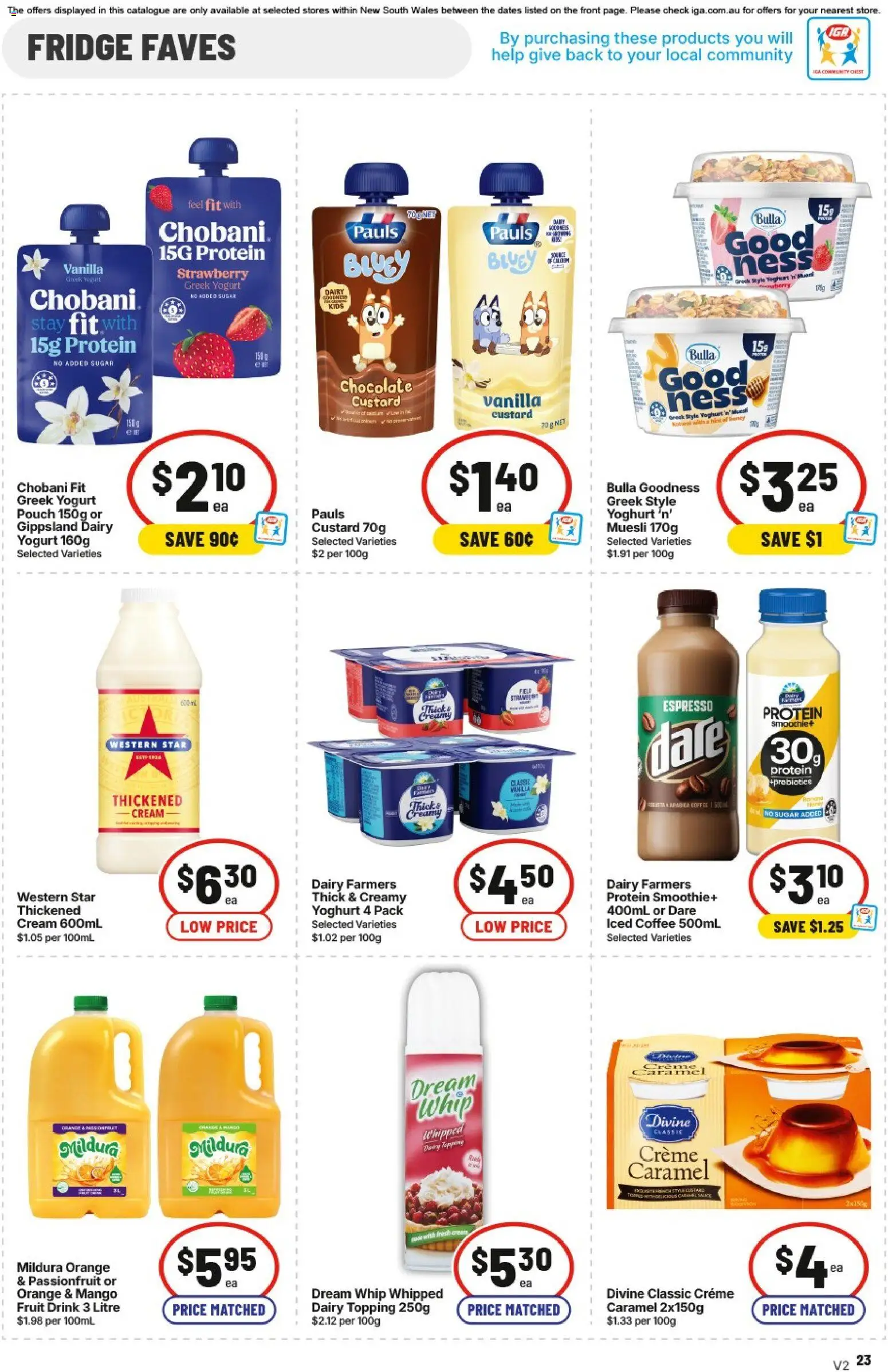 IGA catalogue - valid from 03.06.2026 | Page: 23 | Products: Dairy, Coffee, Sugar, Fridge
