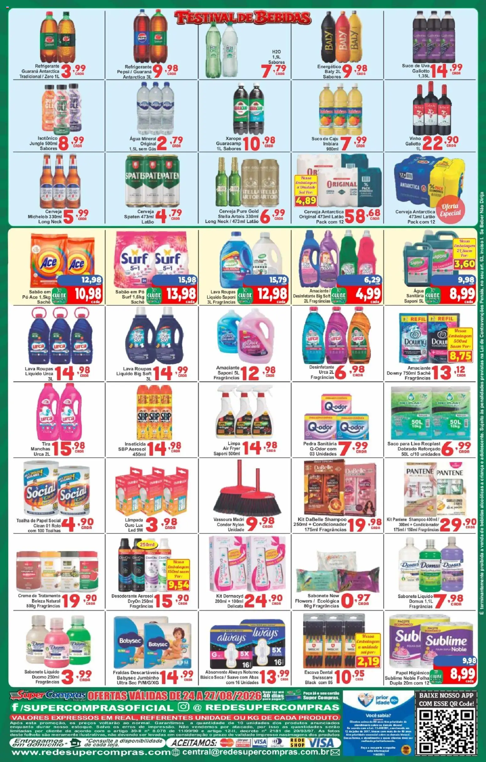 Rede Super Compras Folheto - válido de 24/08/2026 | Página: 4 | Produtos: Pedra sanitária, Condicionador, Sabonete, Inseticida