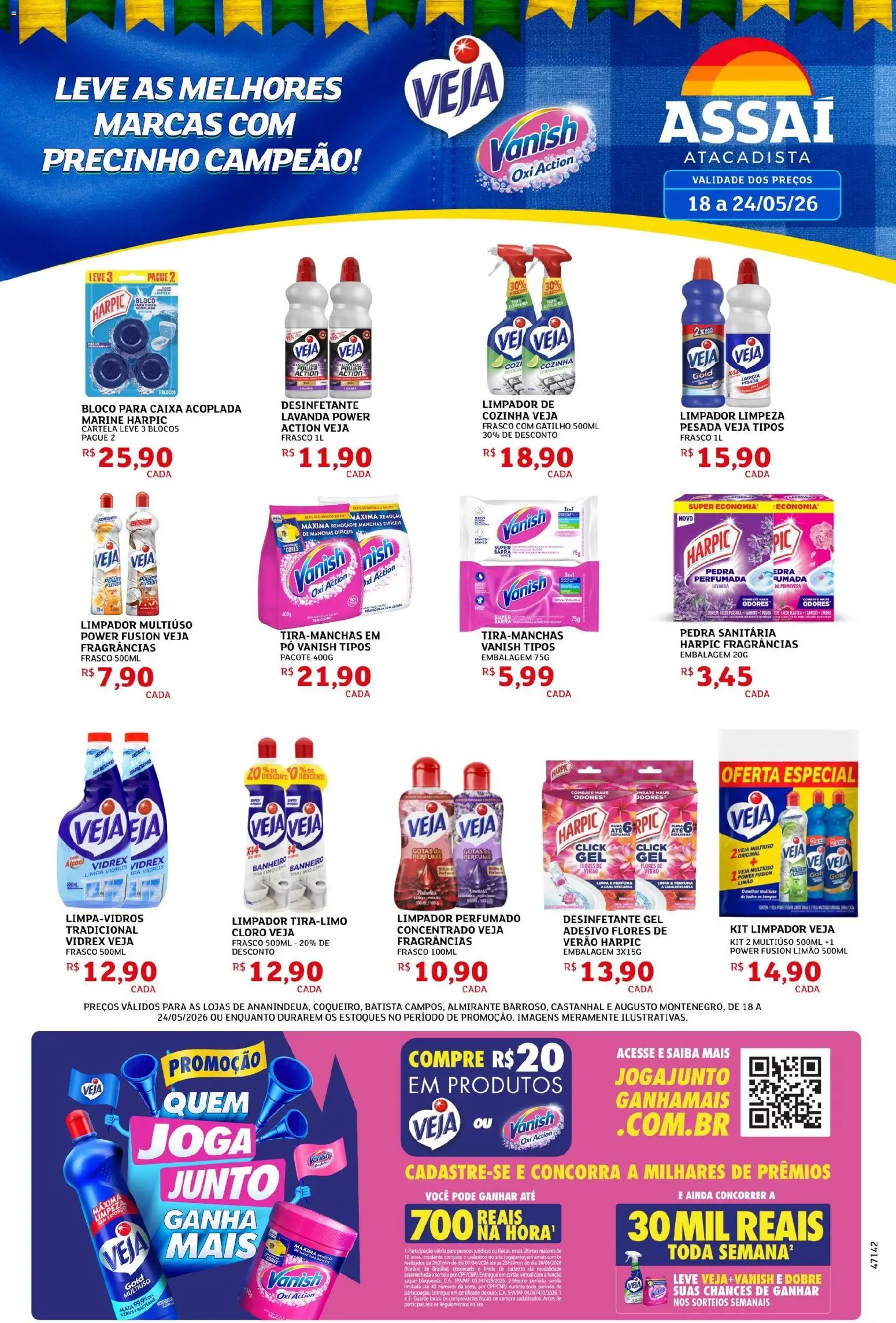 Assaí Atacadista Folheto - válido de 18.05.2026 | Página: 2 | Produtos: Pedra sanitária, Perfume, Flores, Limpa vidros
