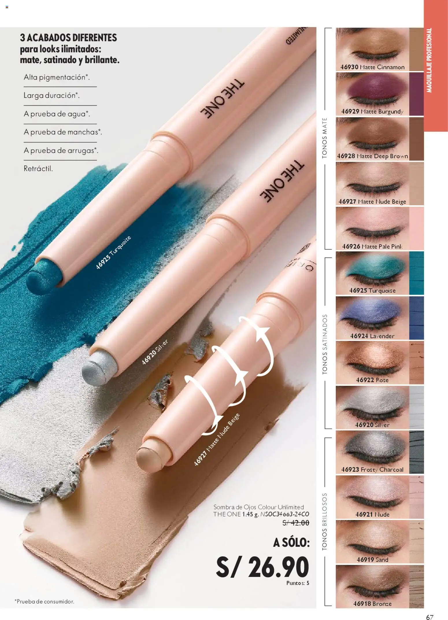 Catálogo Oriflame válido desde 28/03/2026 | Página: 67 | Productos: Sombra de ojos, Maquillaje
