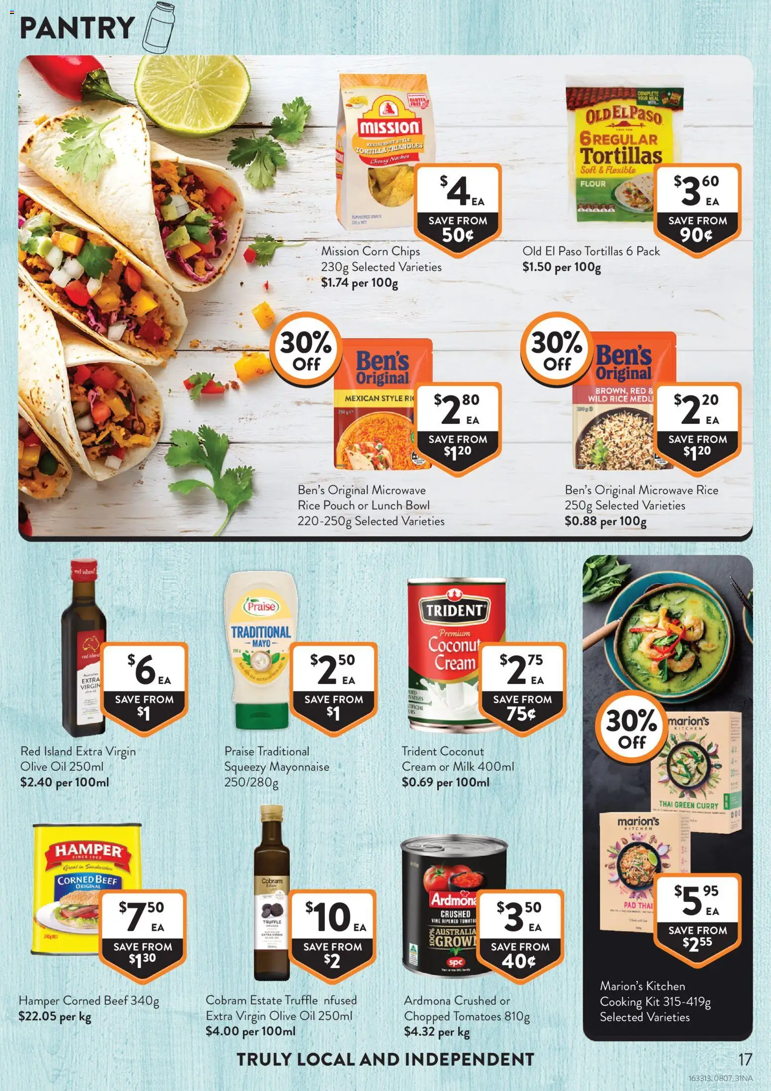 Foodworks catalogue - valid from 08/07/2026 | Page: 17 | Products: Curry, Cream, Mayonnaise, Tortillas
