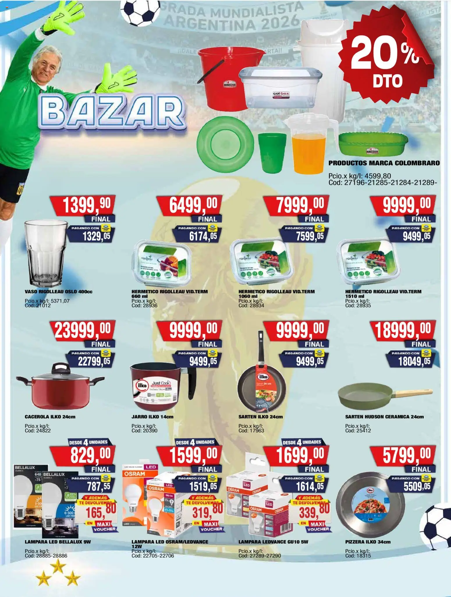 Maxiconsumo ofertas │ válido desde el 29/06/2026 | Página: 33 | Productos: Pizzera, Sartén, Lámpara, Té