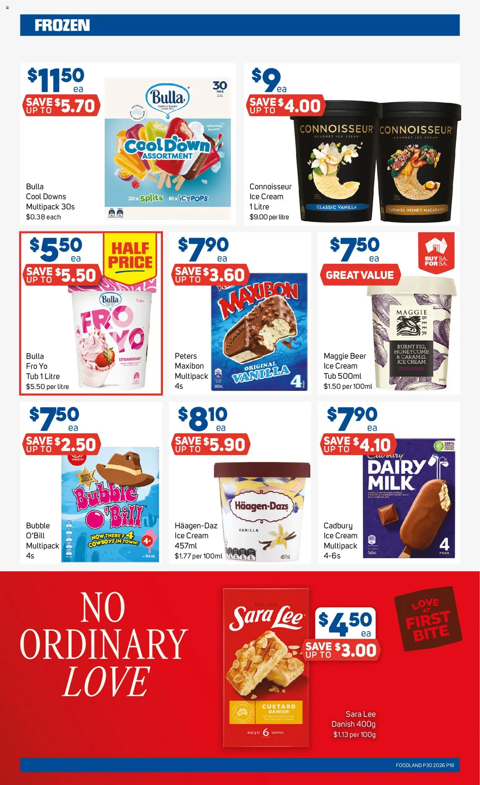 Foodland catalogue - valid from 22/07/2026 | Page: 18 | Products: Dairy, Cream, Pastry, Ice cream