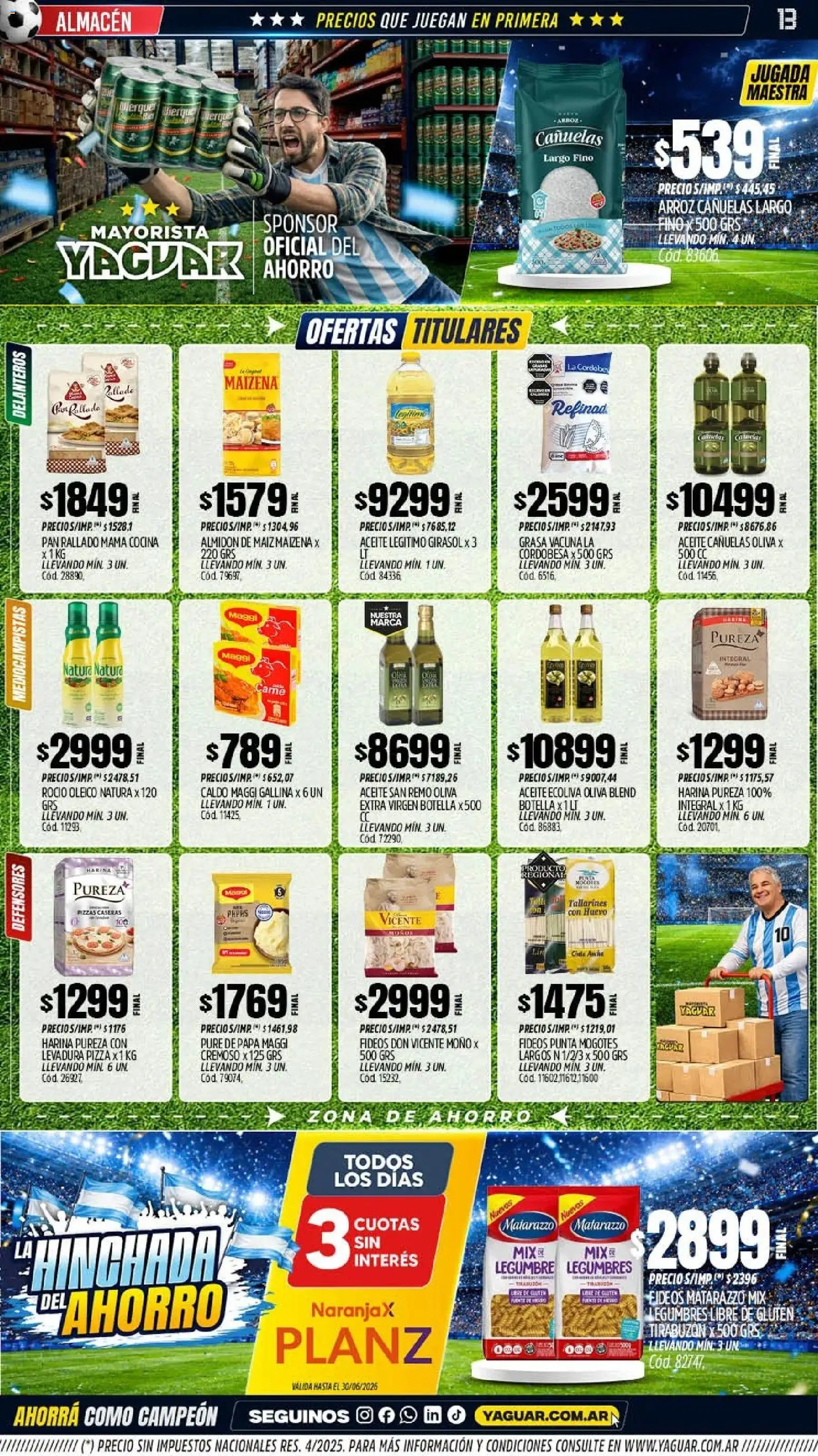 Yaguar - Oferta Semanal Mar del Plata │ válido desde el 01.06.2026 | Página: 12 | Productos: Botella, Oliva, Huevo, Pizza