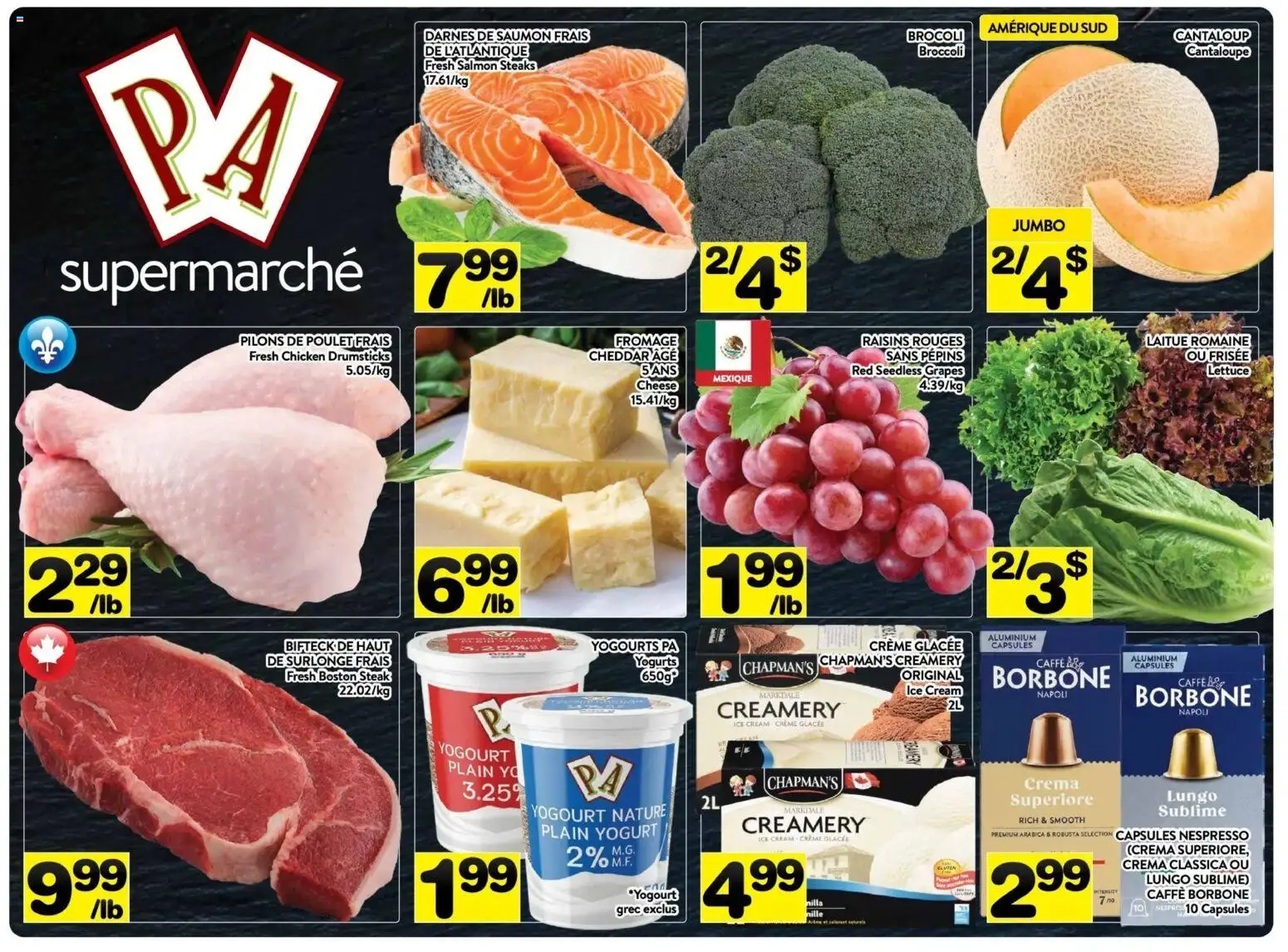 Pa Supermarché flyer valid from 25.05.2026 | Page: 1 | Products: Cream, Ice cream, Cheese, Chicken