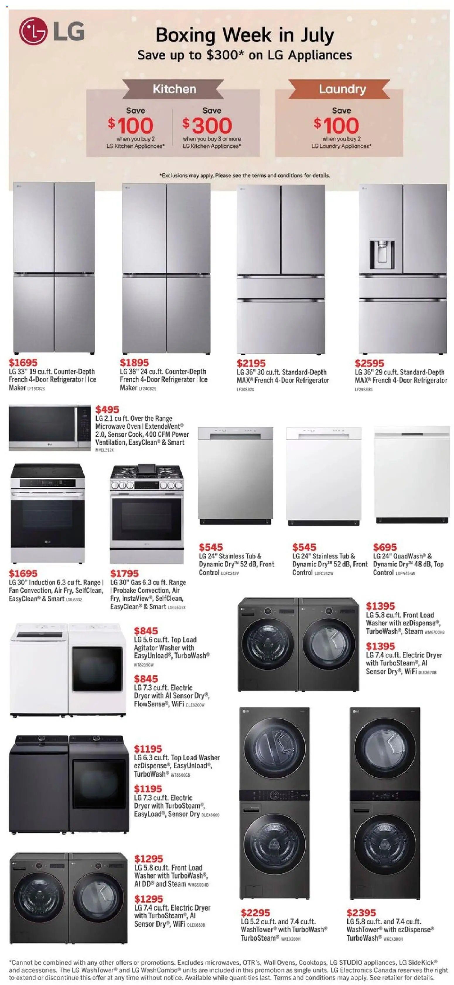 The Brick flyer valid from Jul 9, 2026 | Page: 5 | Products: Dryer, Oven, Microwave oven, Fan