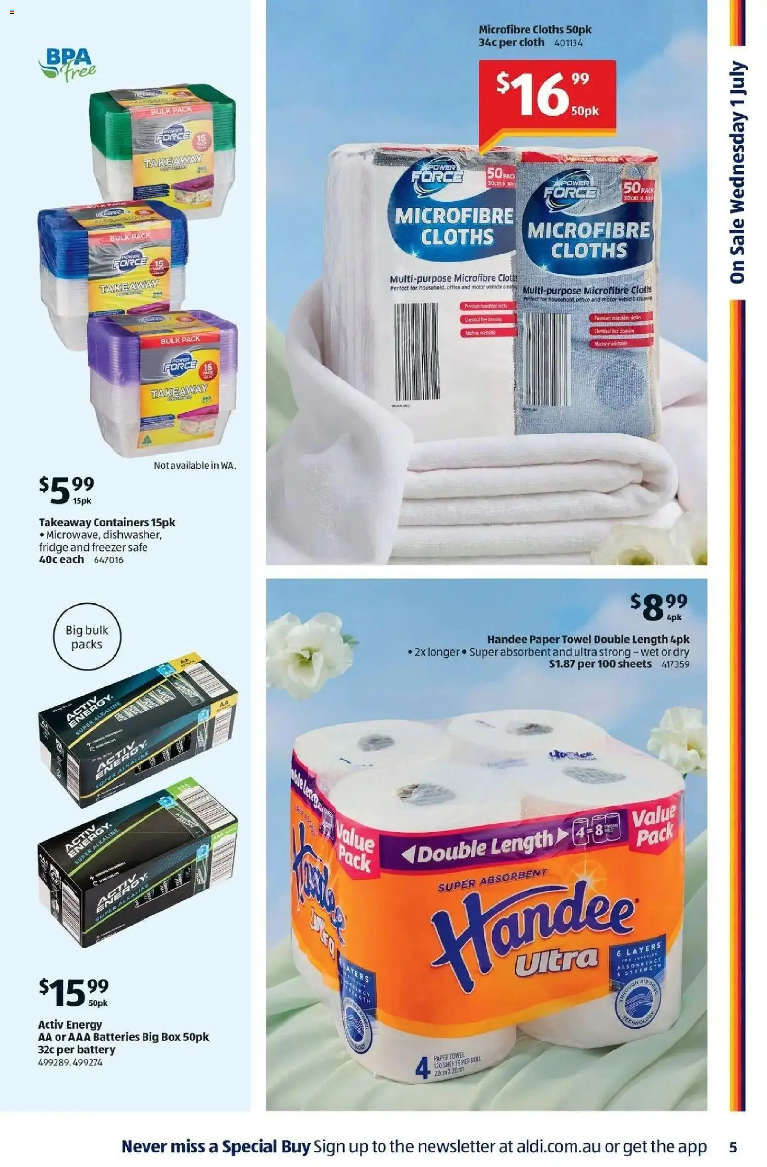 Aldi catalogue - valid from 01/07/2026 | Page: 5 | Products: Cloth, Box, Fridge, Safe