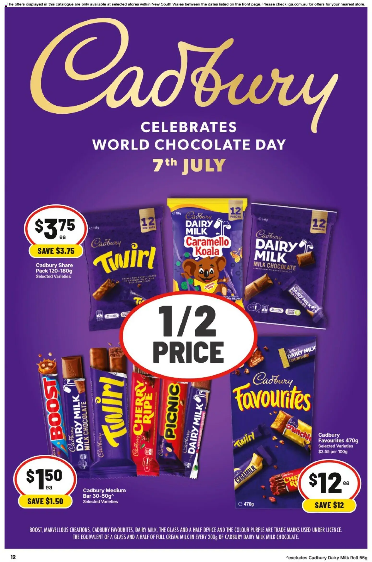 IGA catalogue - valid from 01/07/2026 | Page: 12 | Products: Dairy, Chocolate, Cream, Device