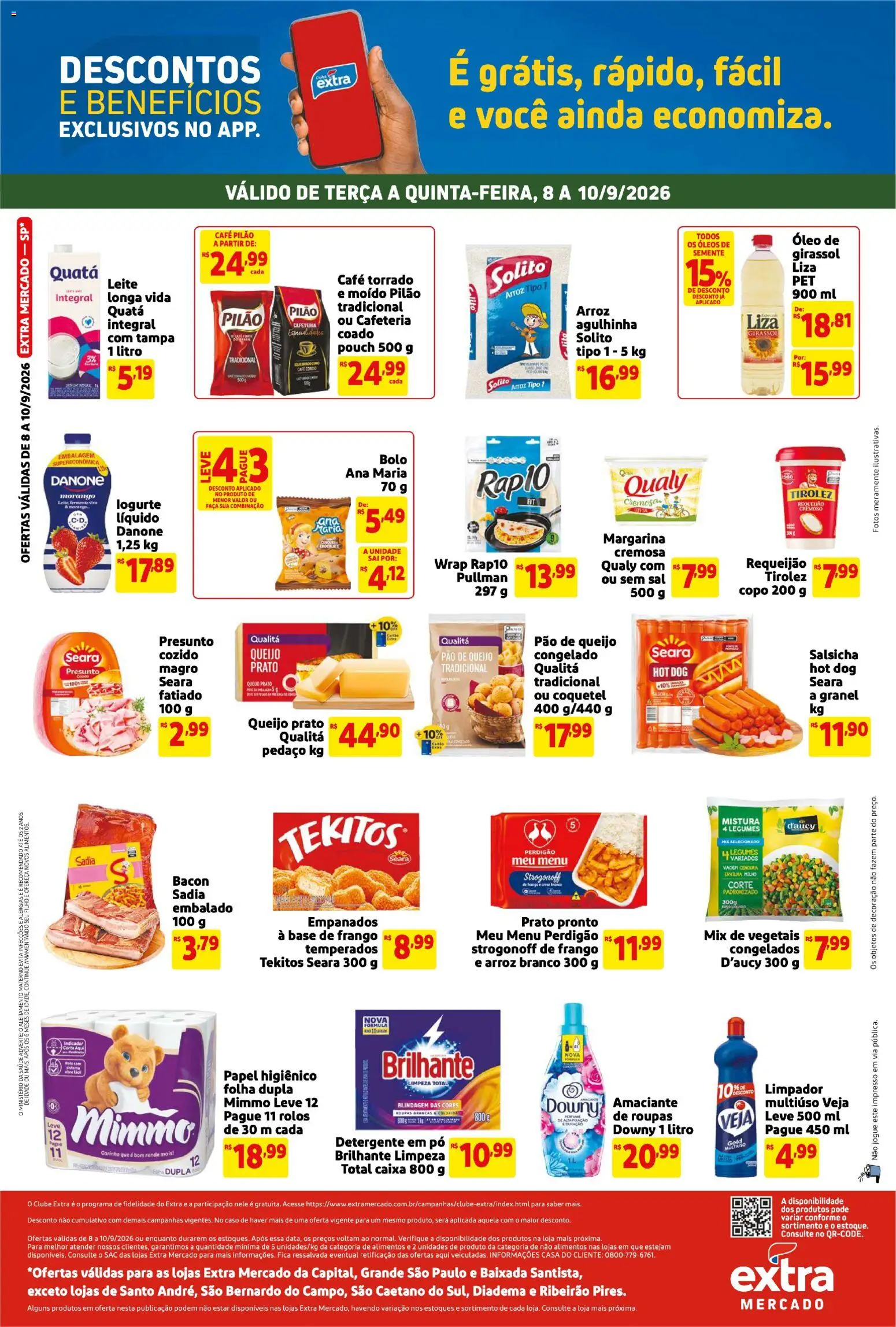 Extra Folheto - válido de 08/09/2026 | Página: 2 | Produtos: Especialidades, Presunto, Base, Papel higiênico