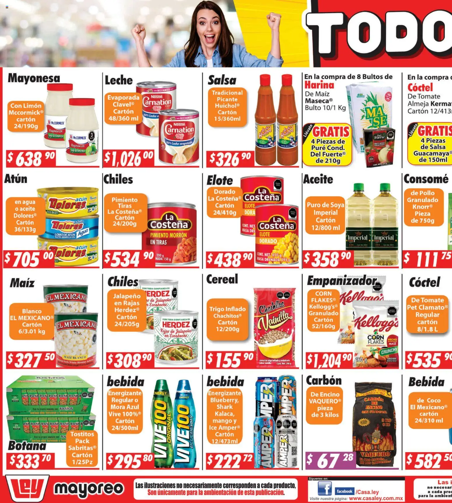 Nuevas ofertas de Casa Ley válidas en toda la República Mexicana desde el 11.05.2026. ¡Encuentra las mejores ofertas en Casa Ley folleto! | Página: 5 | Productos: Harina, Mayonesa, Tomate, Mango