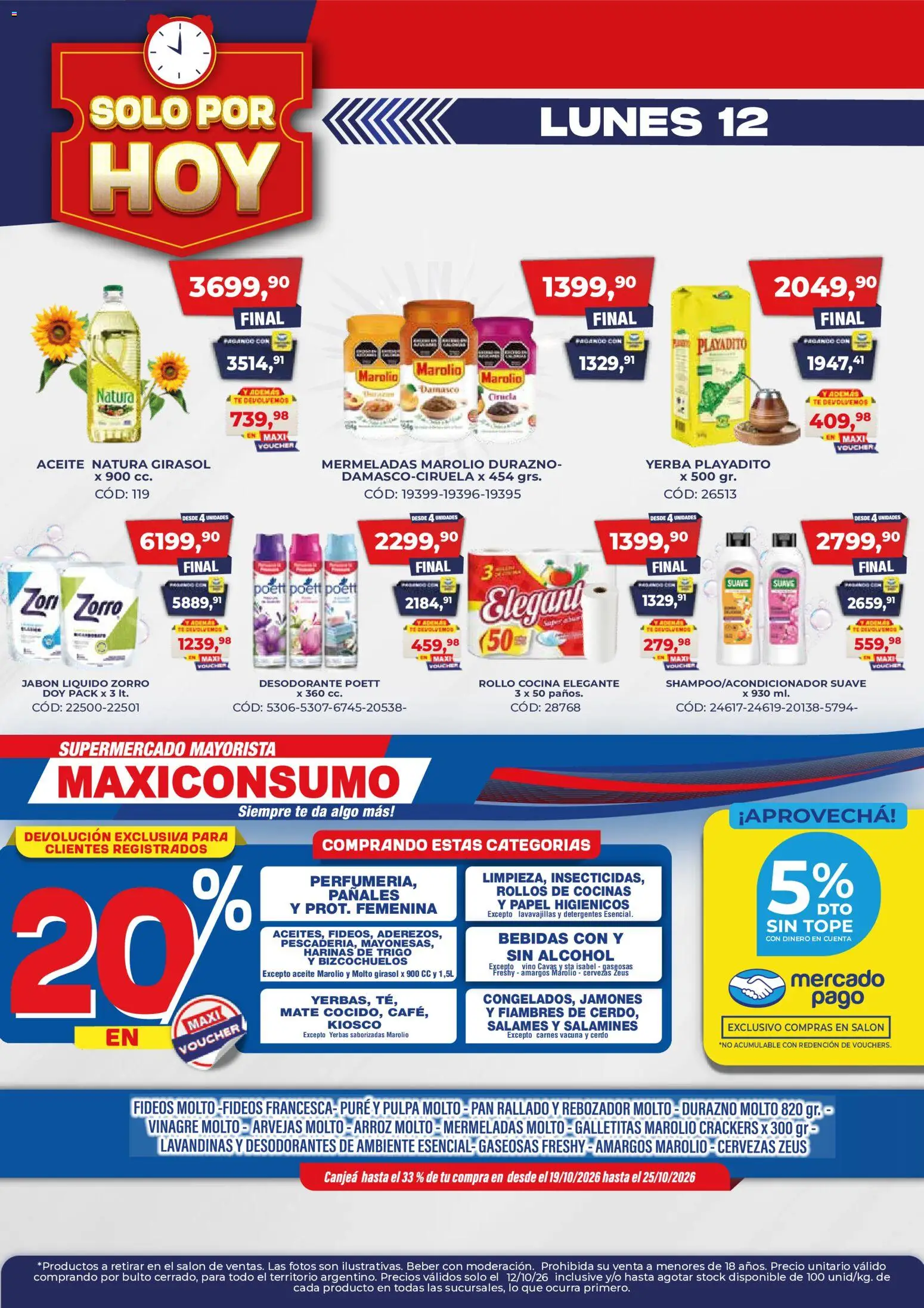 Maxiconsumo - Ofertas Solo por hoy │ válido desde el 12/10/2026 | Página: 1