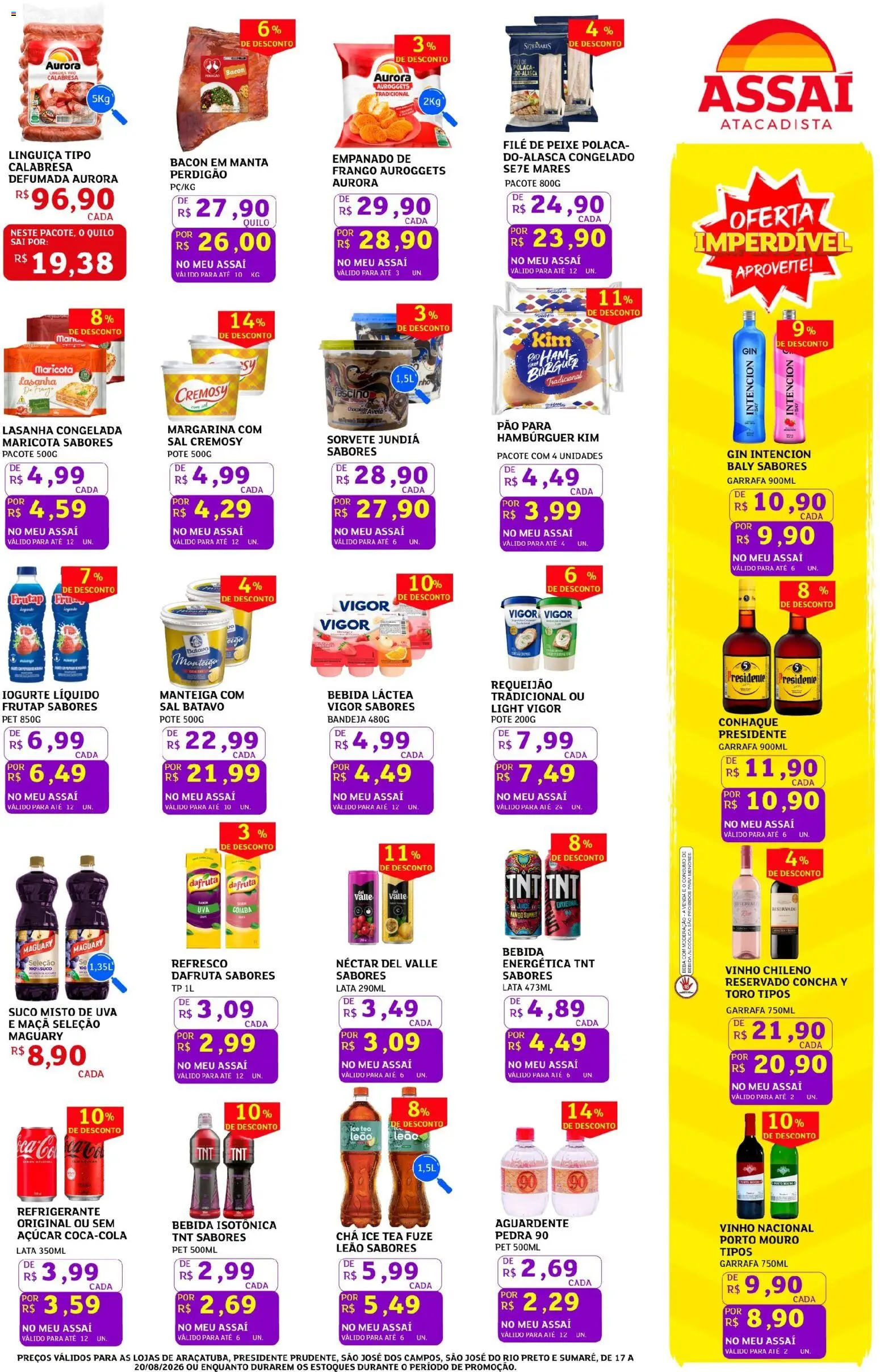 Assaí Atacadista Folheto - válido de 17/08/2026 | Página: 3 | Produtos: Uva, Bebida, Açúcar, Refrigerante