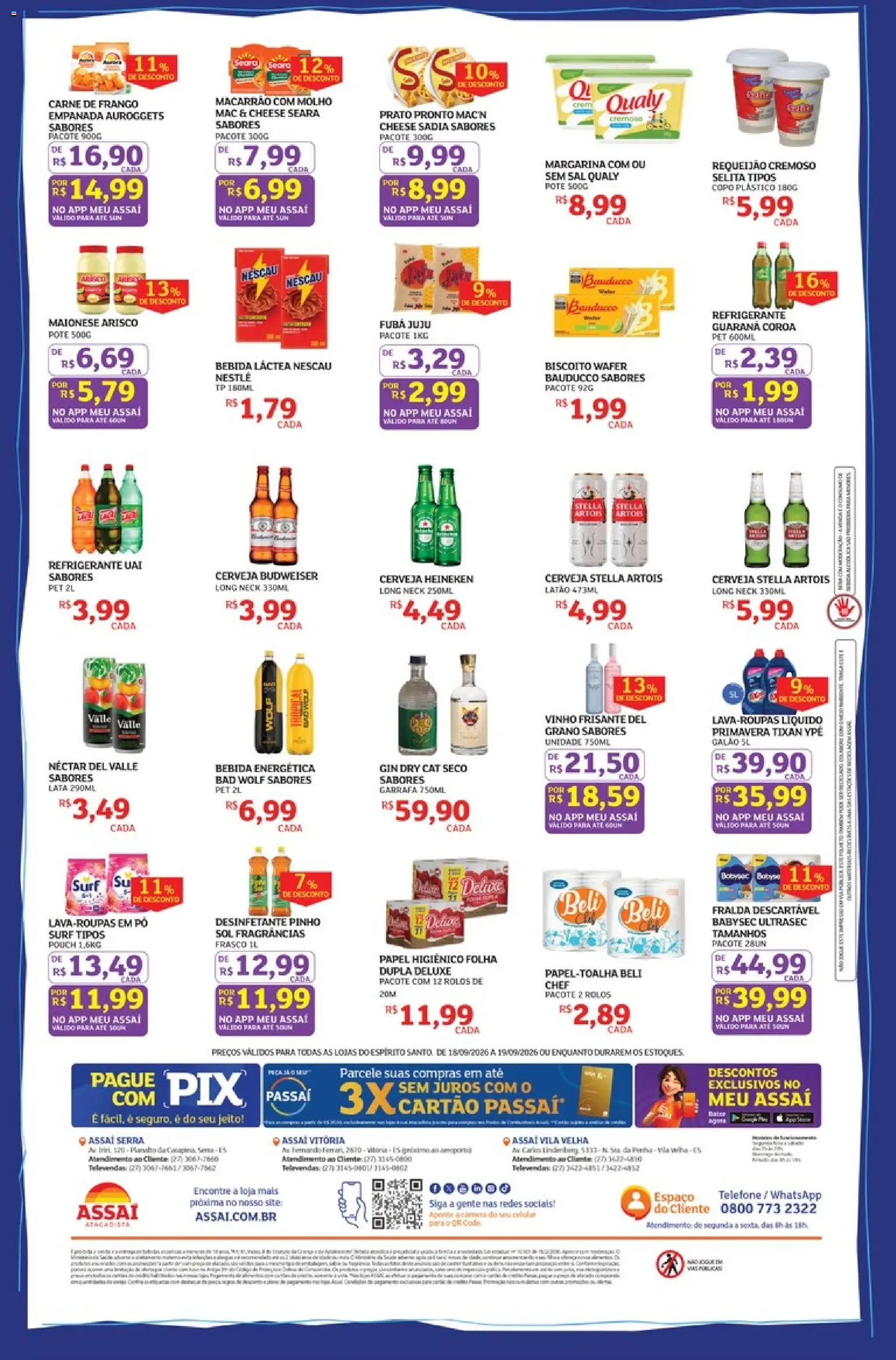 Assaí Atacadista Folheto - válido de 18/09/2026 | Página: 2 | Produtos: Vinho, Telefone, Maionese, Margarina