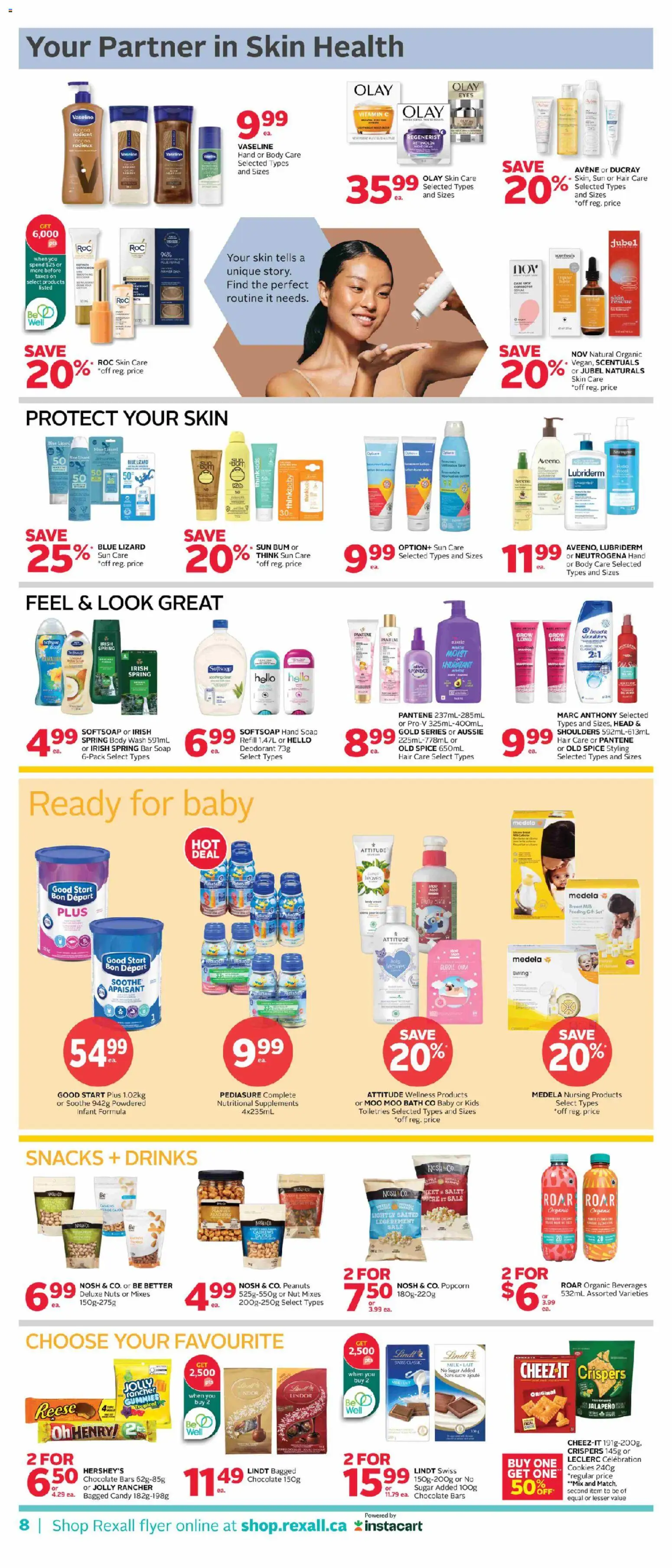 Rexall flyer valid from Jul 10, 2026 | Page: 15 | Products: Nuts, Body wash, Deodorant, Bath