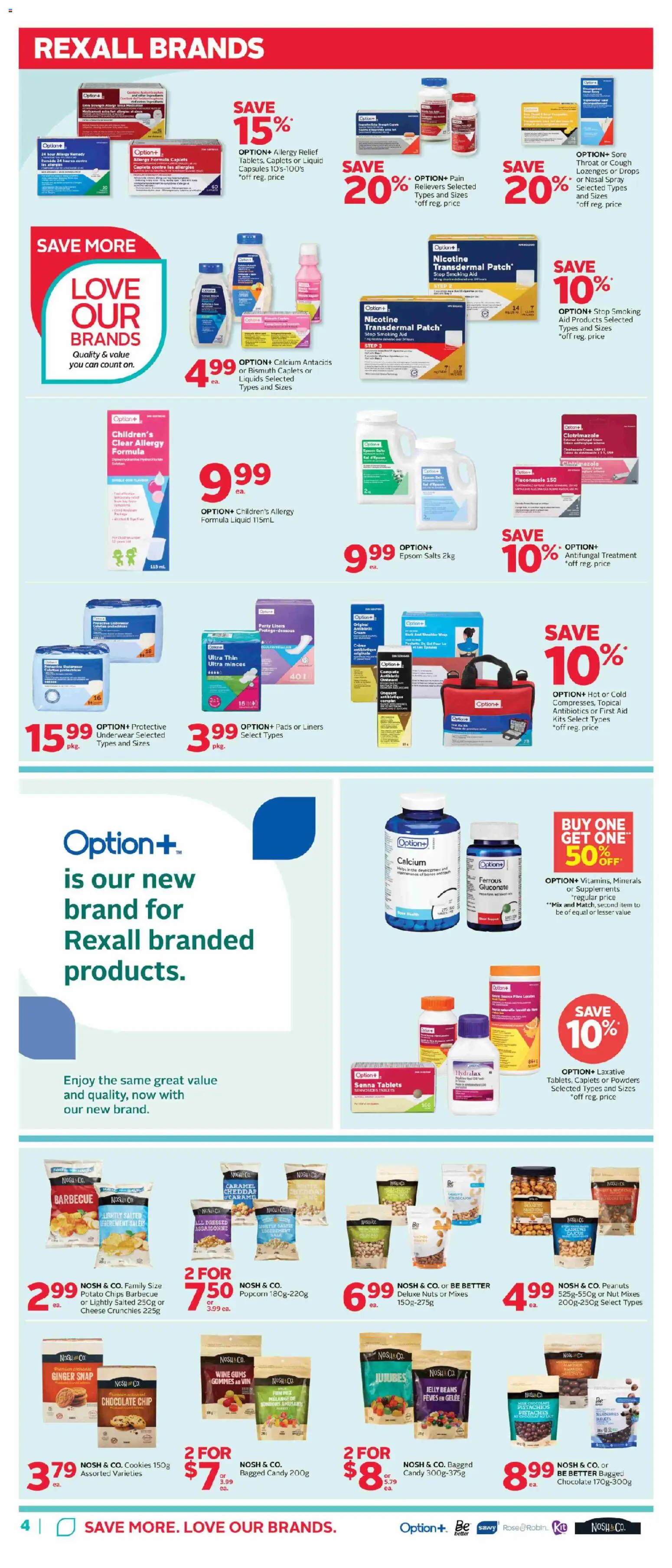 Rexall flyer valid from 10.04.2026 | Page: 10 | Products: Nuts, Cream, Cookies, Underwear