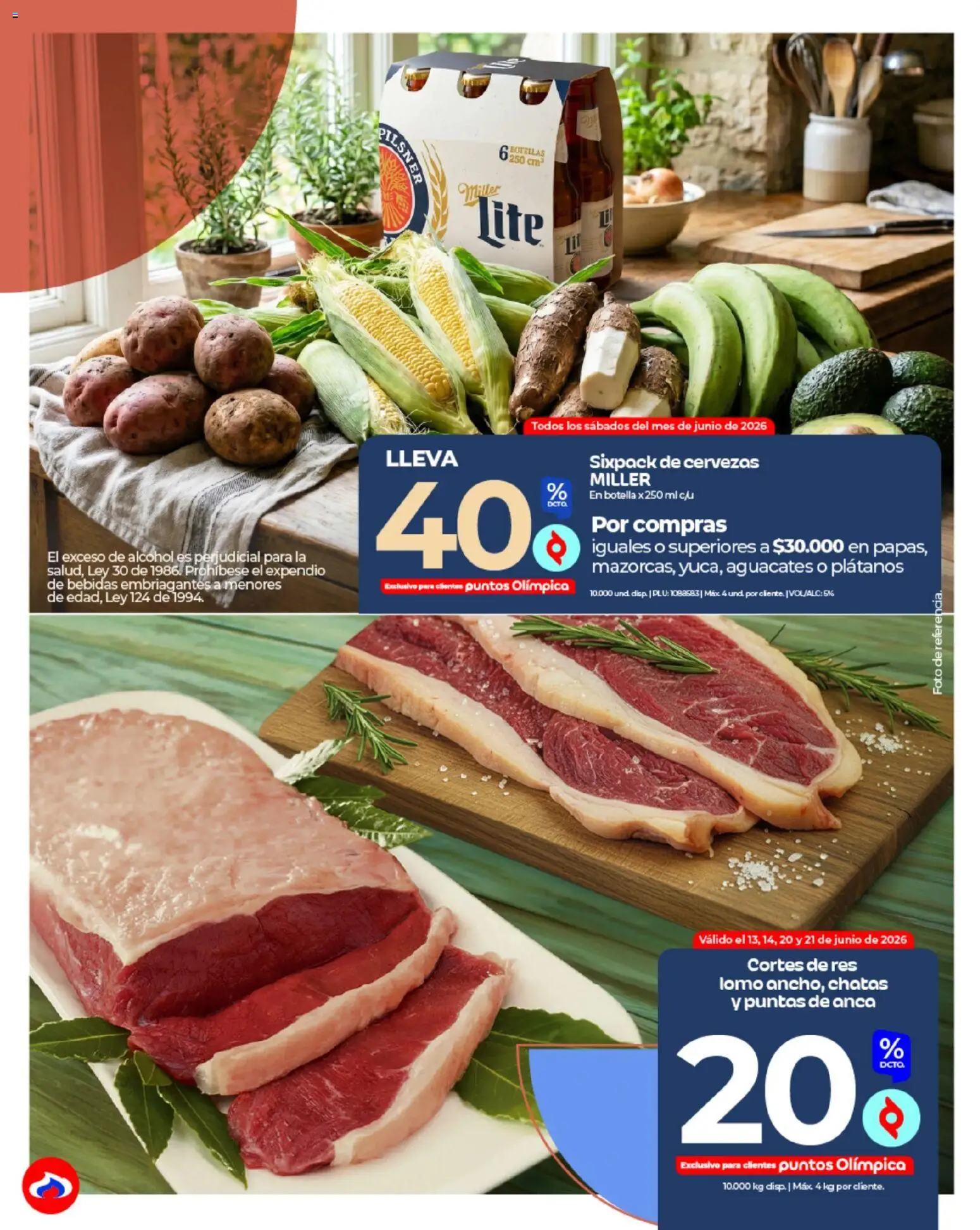 Olímpica revista - valida desde el 05.06.2026 | Página: 14 | Productos: Plátanos, Botella, Tintura