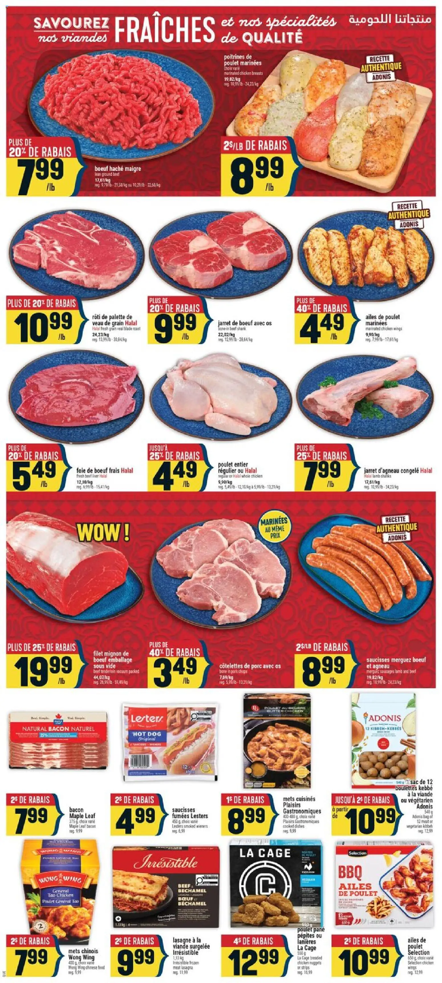 Adonis flyer valid from Sep 24, 2026 | Page: 4 | Products: Sausages, Lamb, Dishes, Lasagne