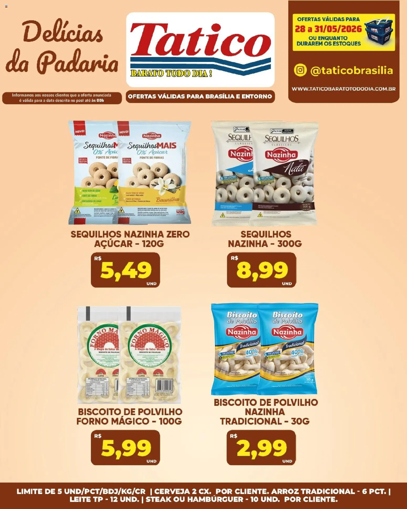 Tatico Folheto - válido de 30.05.2026 | Página: 30 | Produtos: Forno, Polvilho, Leite, Arroz