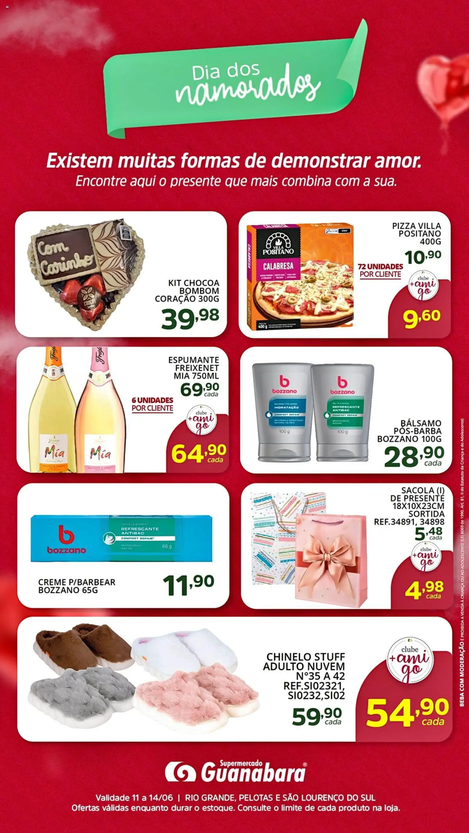 Supermercado Guanabara Folheto - válido de 11.06.2026 | Página: 2 | Produtos: Espumante, Pizza, Creme, Bombom