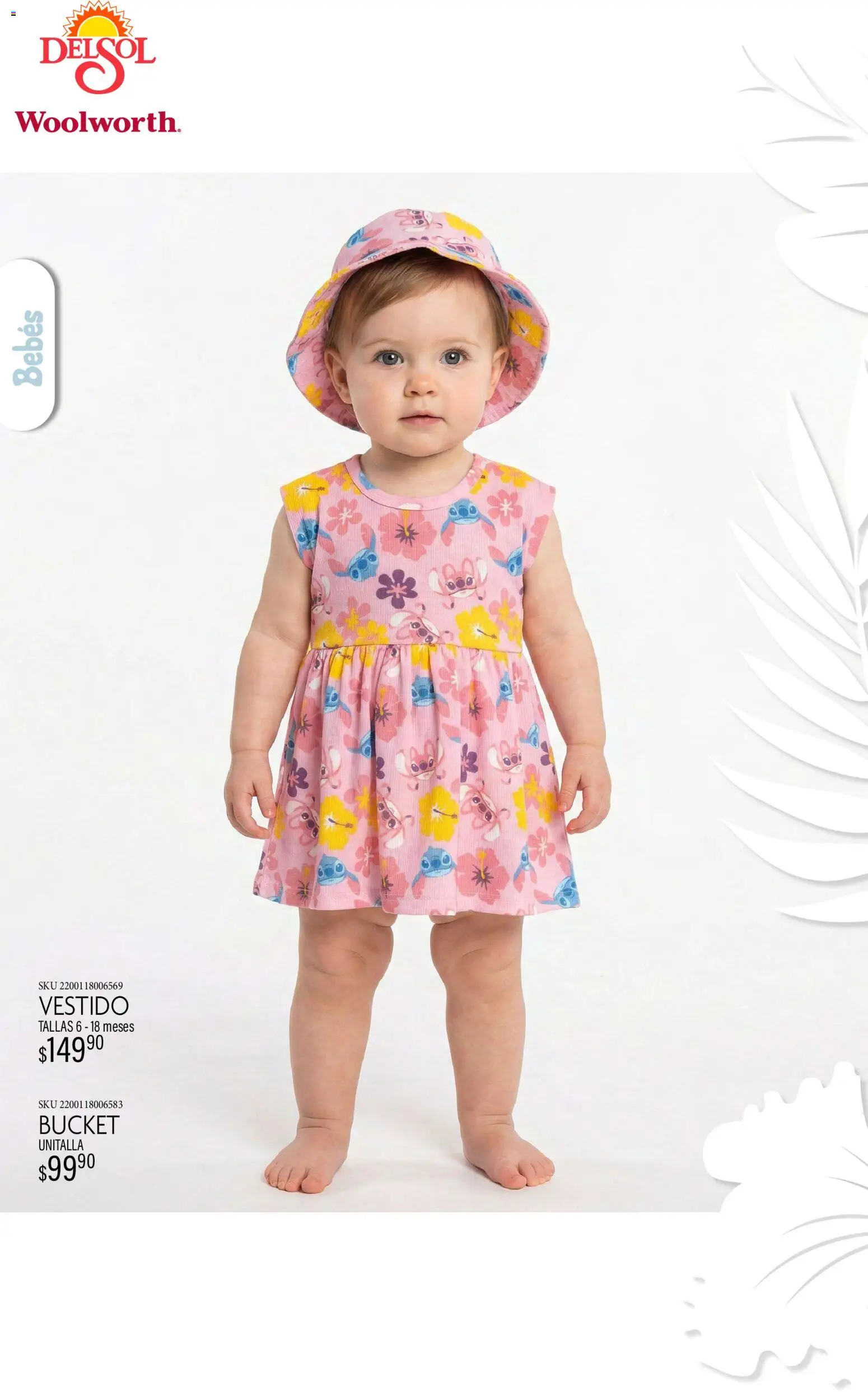 Nuevas ofertas de Del Sol y Woolworth válidas en toda la República Mexicana desde el 19.03.2026. ¡Encuentra las mejores ofertas en Del Sol y Woolworth catálogo Luce tus Vacaciones con Stitch! | Página: 10 | Productos: Vestido