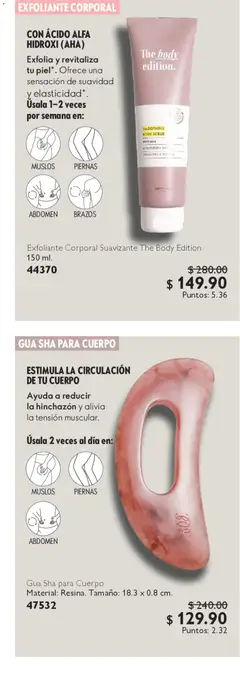 Vista previa de Oriflame campaña 6 2026, nuevo folleto de la tienda, válido en México a partir del 18.04.2026 | Página: 199 | Productos: Exfoliante corporal, Suavizante, Body