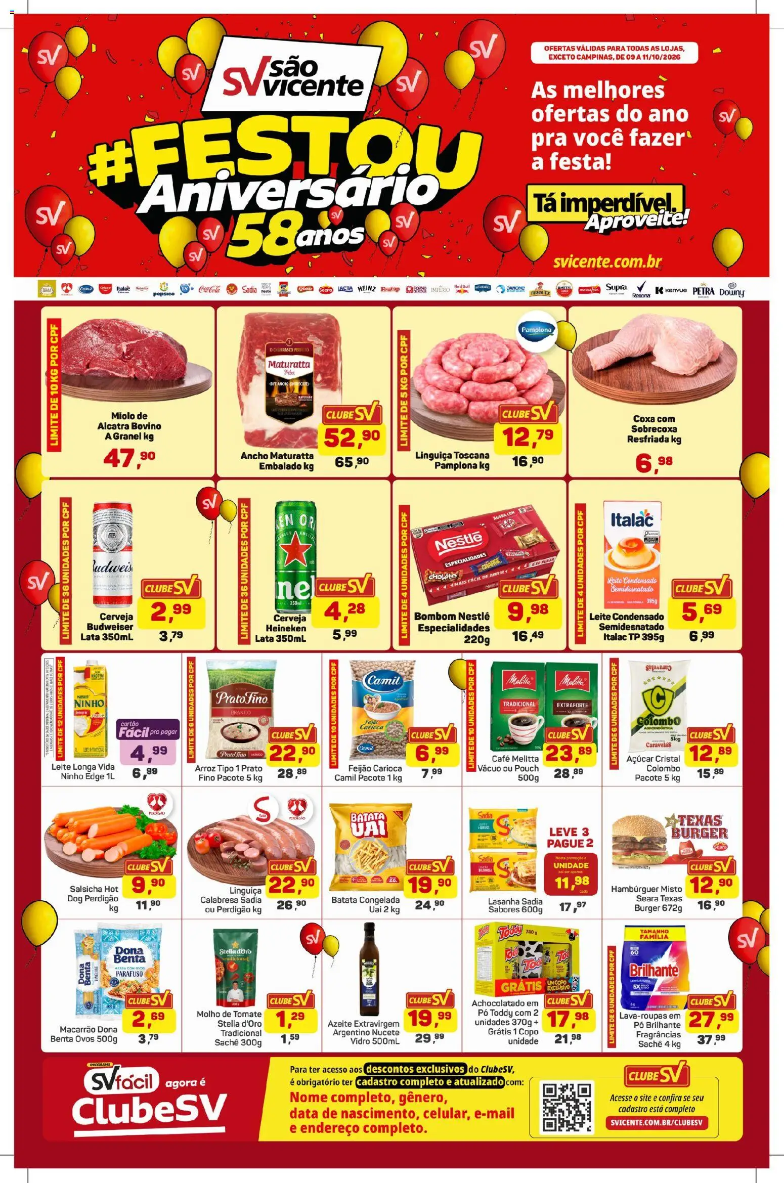 Supermercados São Vicente Folheto - válido de 09/10/2026 | Página: 1