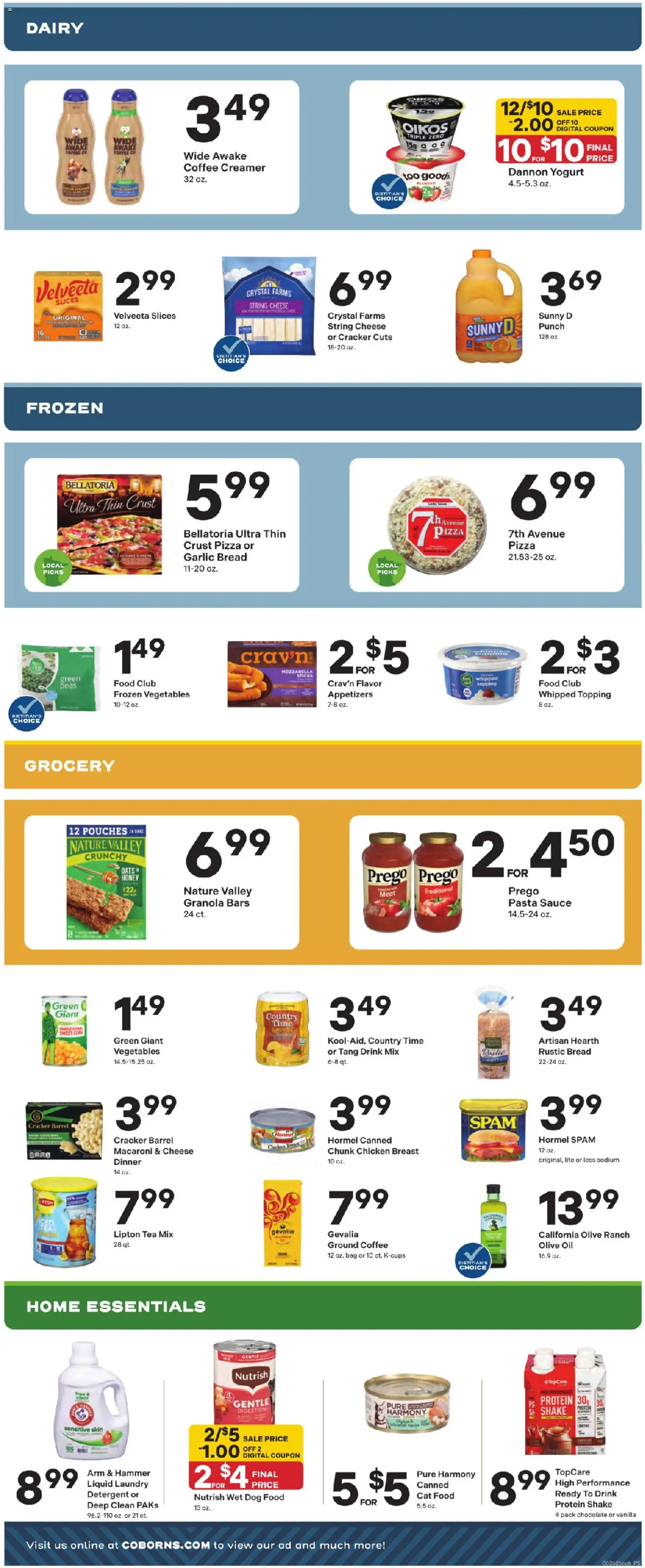 Coborn's - Weekly Ad - valid from 08/26/2026 | Page: 7 | Products: Yogurt, Oil, Detergent, Vegetables