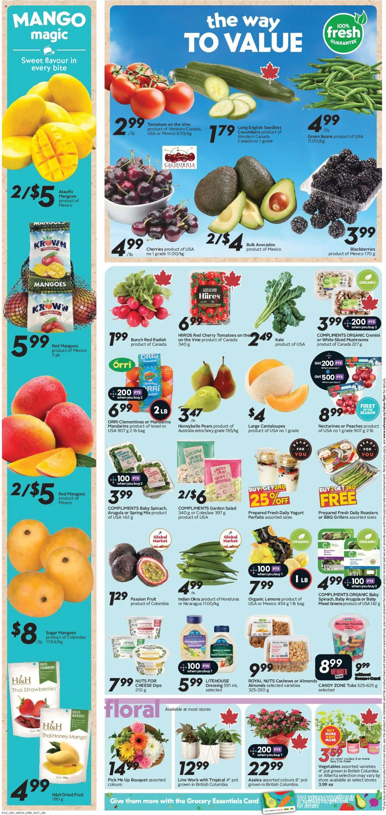 Safeway flyer valid from 21.05.2026 | Page: 5 | Products: Strawberries, Nuts, Bag, Yogurt