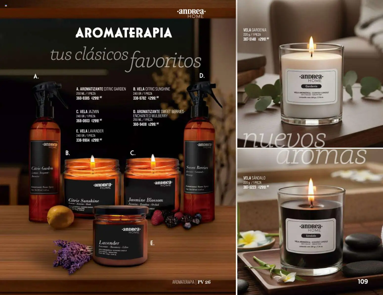 Nuevas ofertas de Andrea válidas en toda la República Mexicana desde el 25/01/2026. ¡Encuentra las mejores ofertas en Andrea catálogo Home! | Página: 109 | Productos: Vela