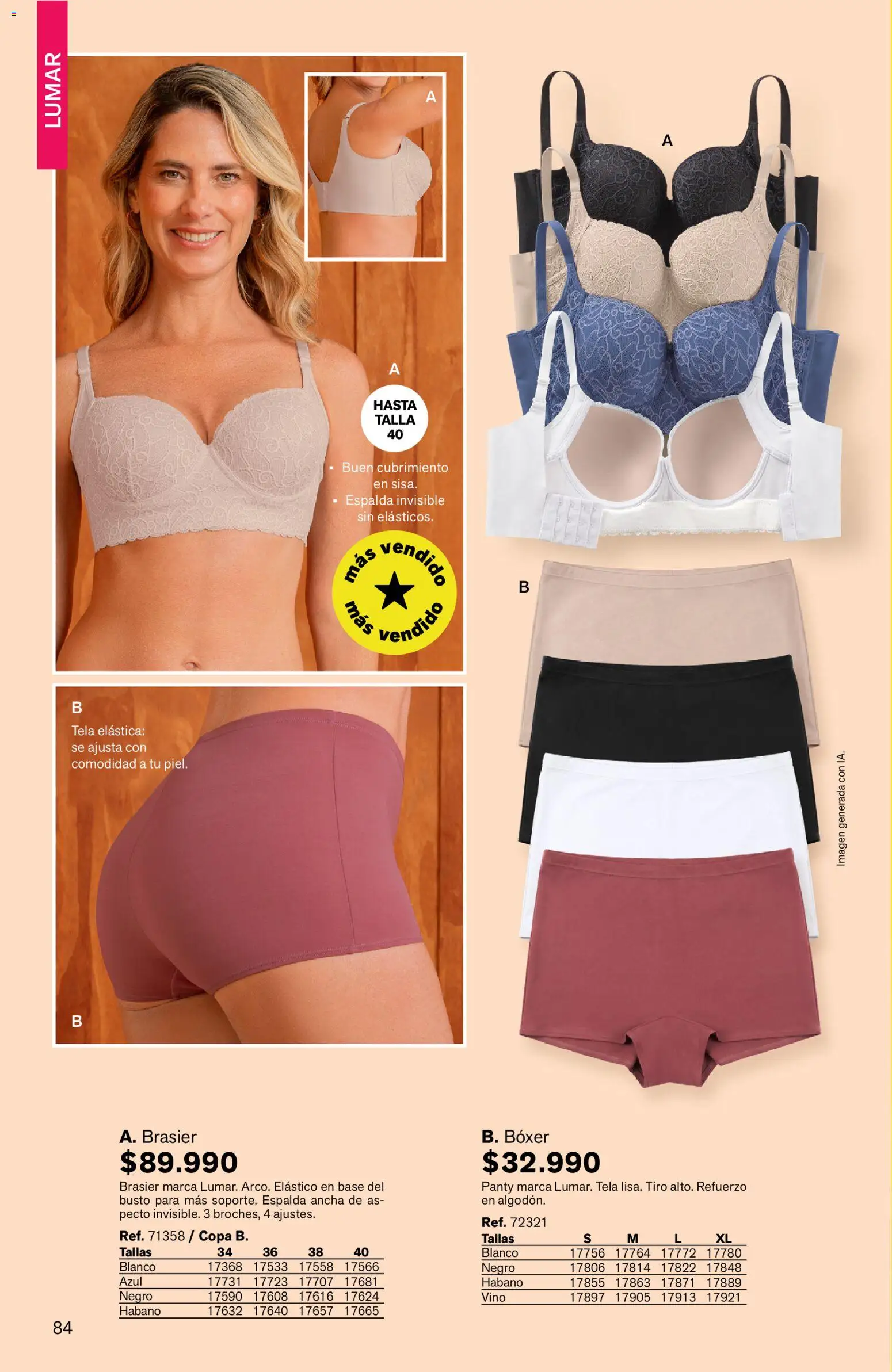 Leonisa revista - valida desde el 24/08/2026 | Página: 84 | Productos: Brasier, Vino
