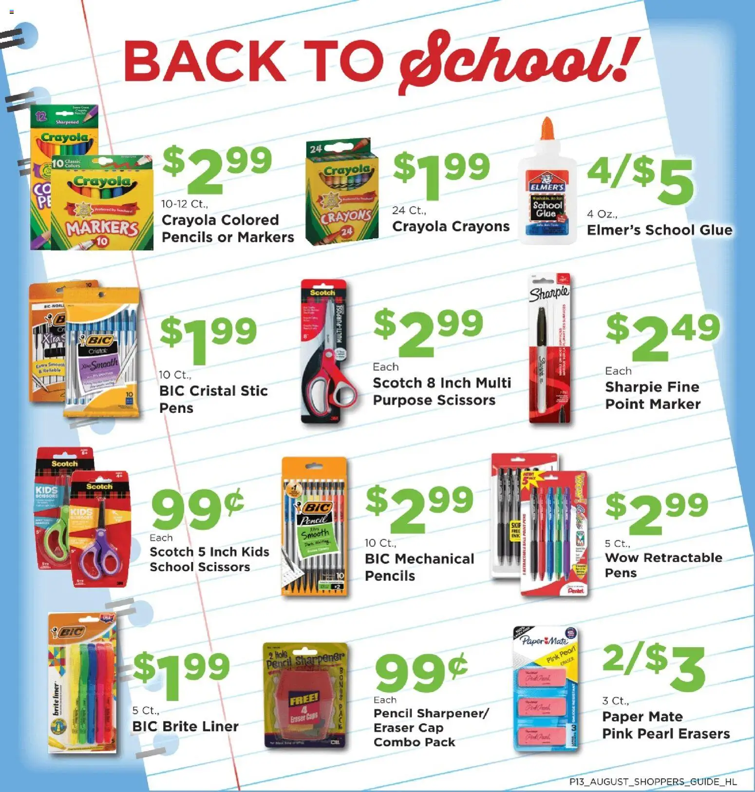 Homeland Bring Savings Home Shopper's Guide - valid from 08/01/2026 | Page: 13 | Products: Pencil, Eraser, Cap, Pencil sharpener