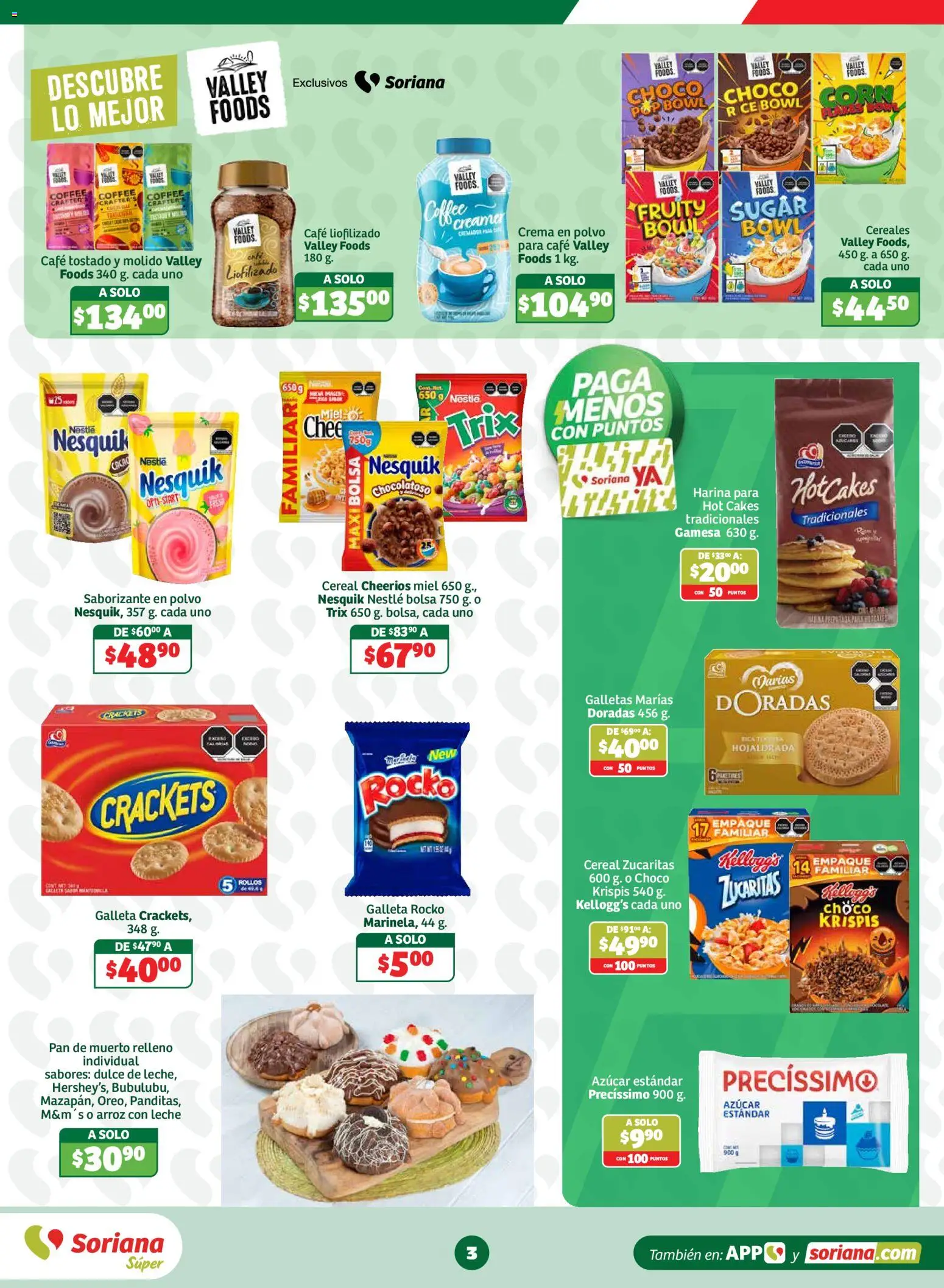 Nuevas ofertas de Soriana válidas en toda la República Mexicana desde el 25/09/2026. ¡Encuentra las mejores ofertas en Soriana En México Oferta se dice Soriana Súper Nacional! | Página: 3 | Productos: Leche, Cereales, Miel, Arroz con leche