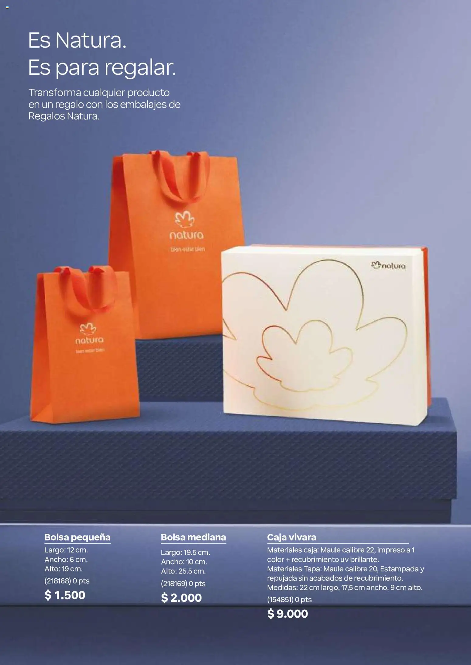 Natura revista - valida desde el 02/09/2026 | Página: 19 | Productos: Bolsa, Caja, Tapa