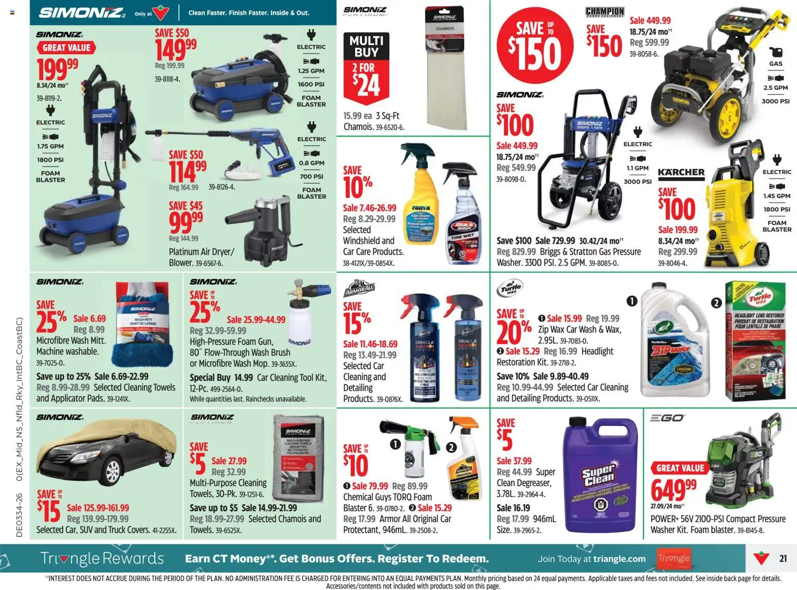 Canadian Tire flyer valid from Aug 20, 2026 | Page: 21 | Products: Foam, Brush, Towels
