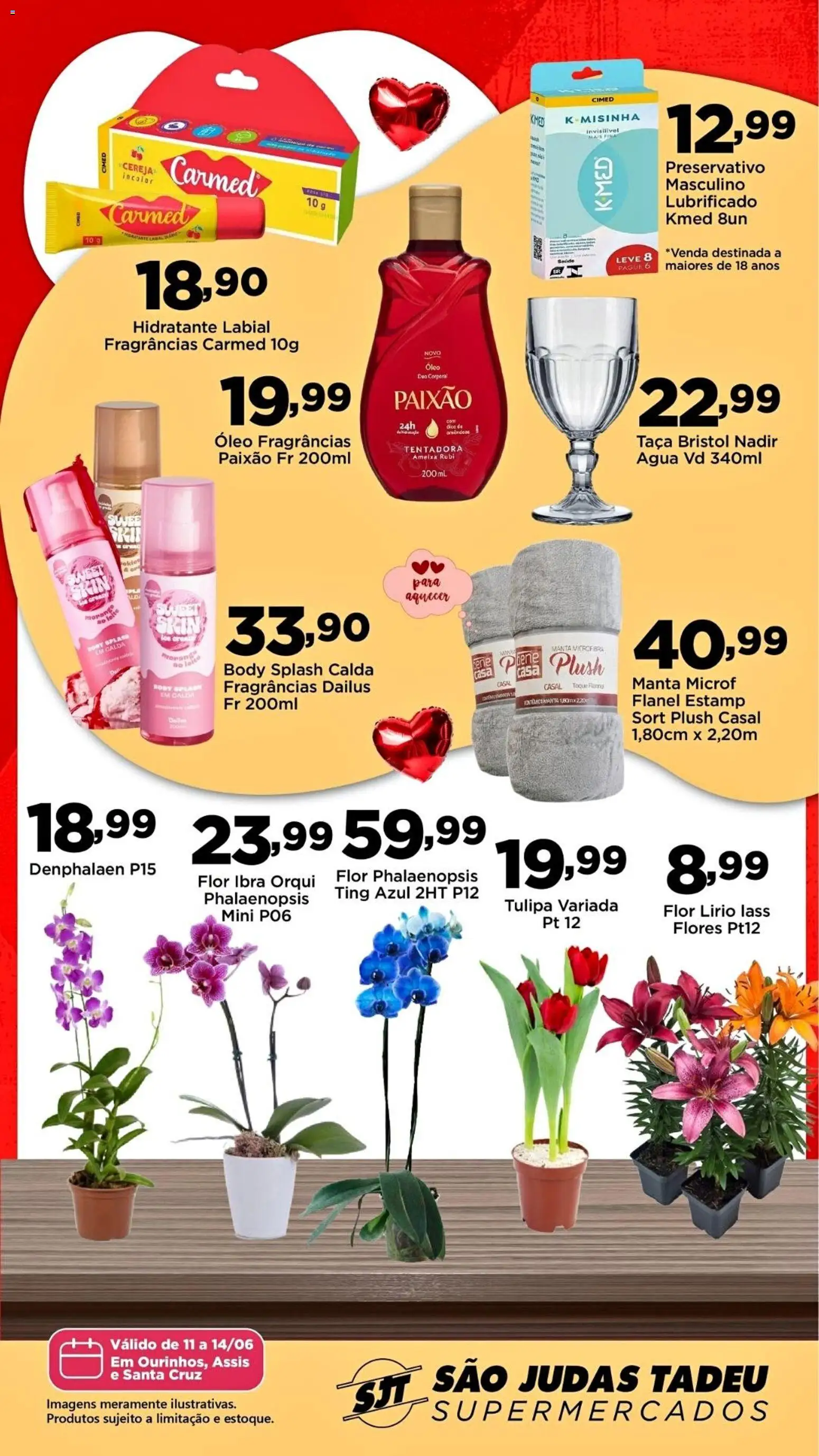 São Judas Tadeu Folheto - válido de 11.06.2026 | Página: 2 | Produtos: Flores, Leite, Óleo, Preservativo