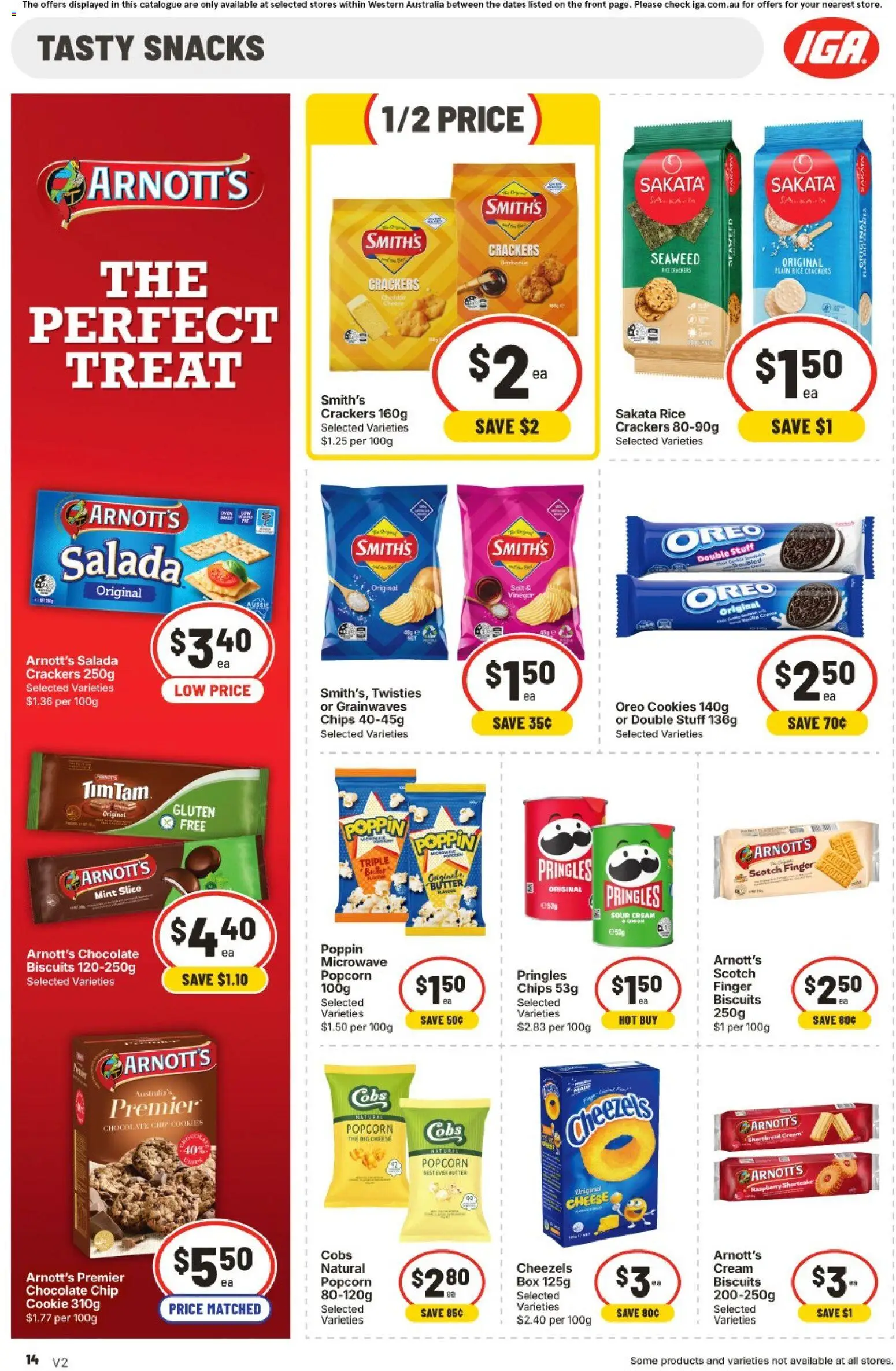 IGA catalogue - valid from 26/08/2026 | Page: 14 | Products: Crackers, Chocolate, Rice, Cream
