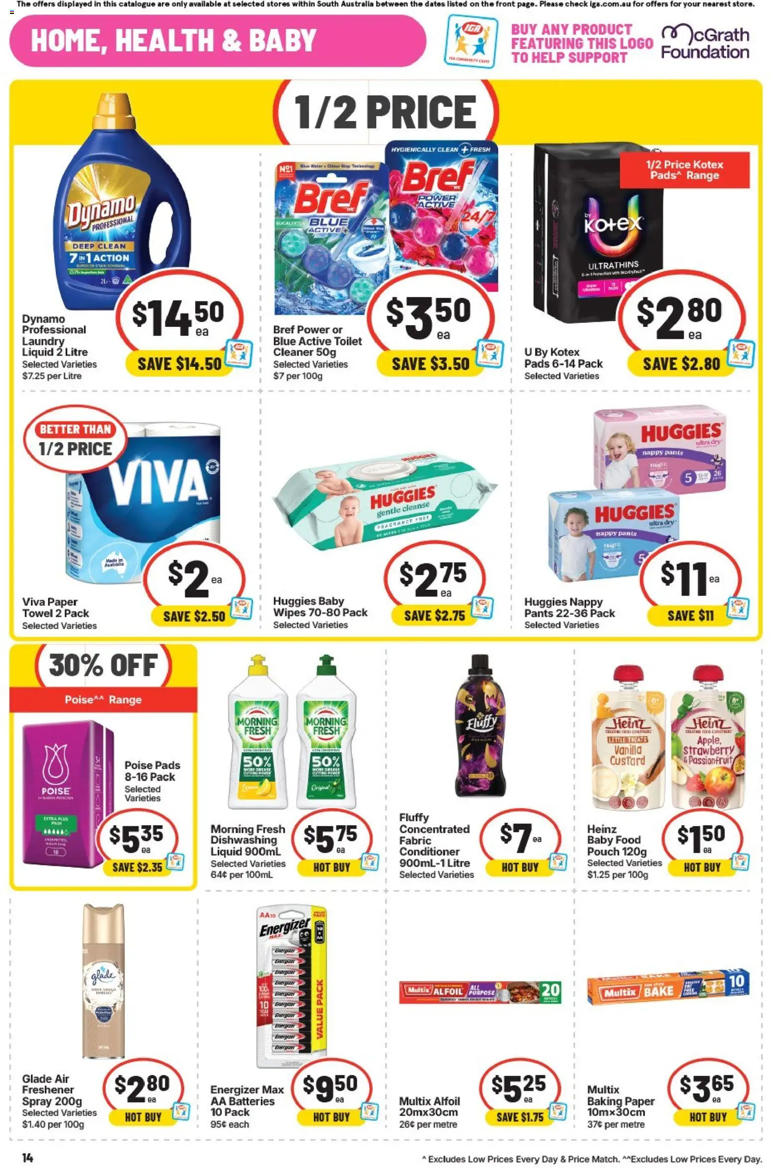 IGA catalogue - valid from 09/09/2026 | Page: 15 | Products: Conditioner, Baby food, Water, Baking paper
