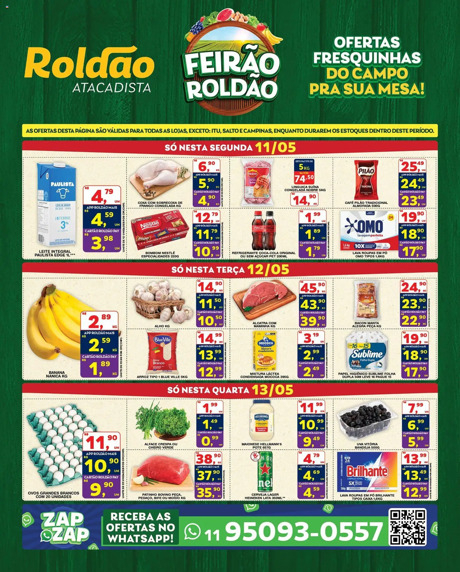 Roldão Folheto - válido de 11.05.2026 | Página: 1 | Produtos: Ovos, Bandeja, Café pilão, Papel higiênico